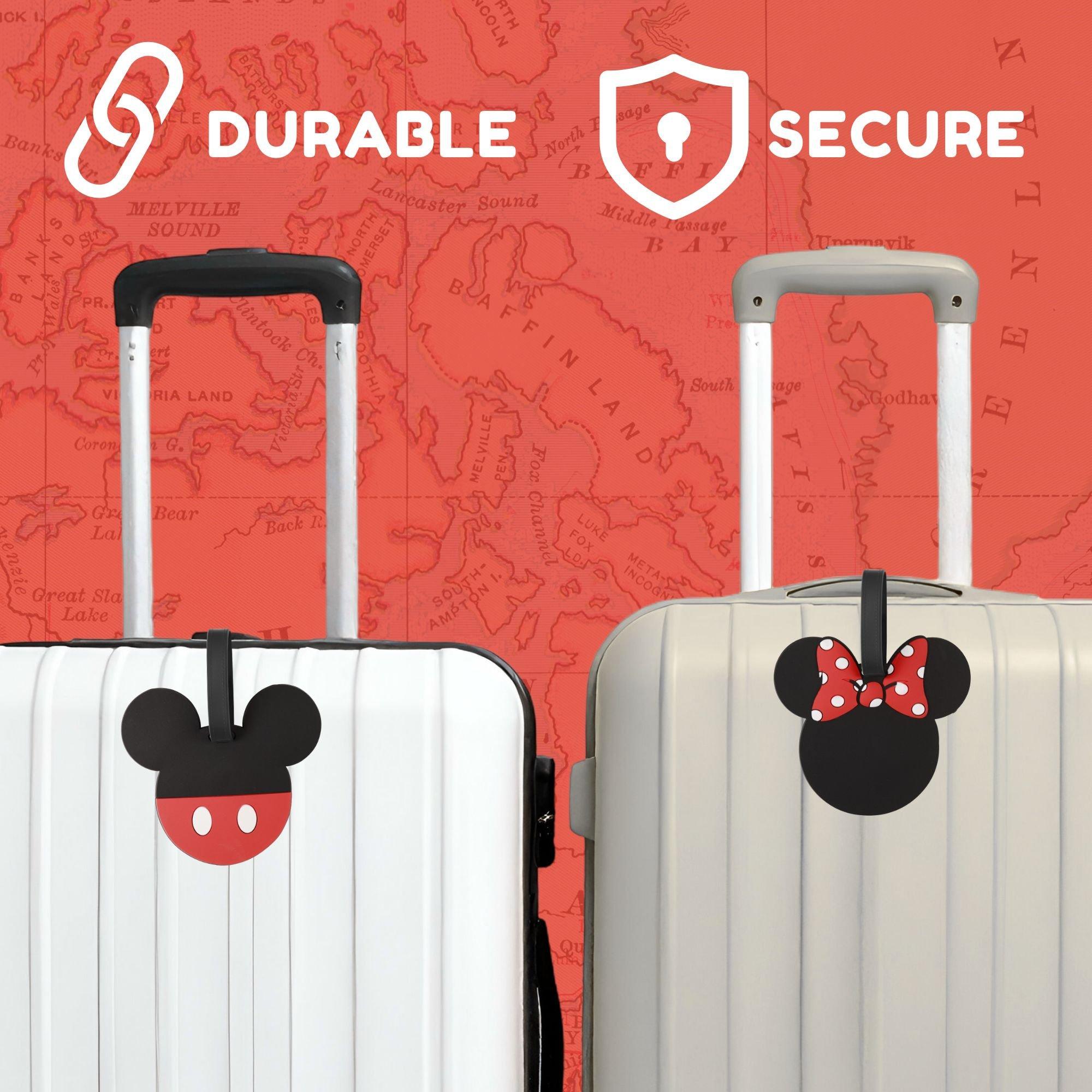 Black - Mickey Mouse - Mickey & Minnie Luggage Tags 2 Pack - 3