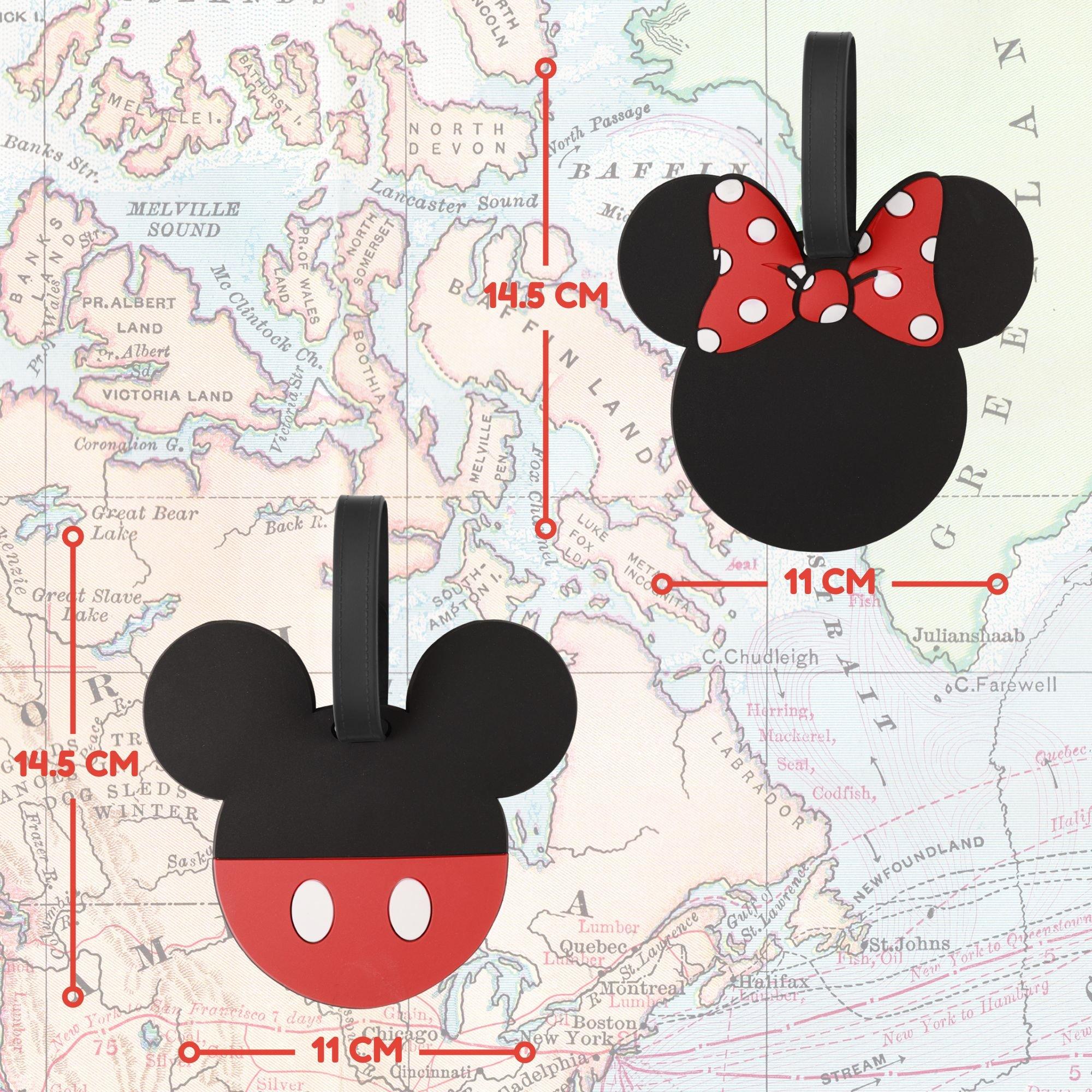 Black - Mickey Mouse - Mickey & Minnie Luggage Tags 2 Pack - 5