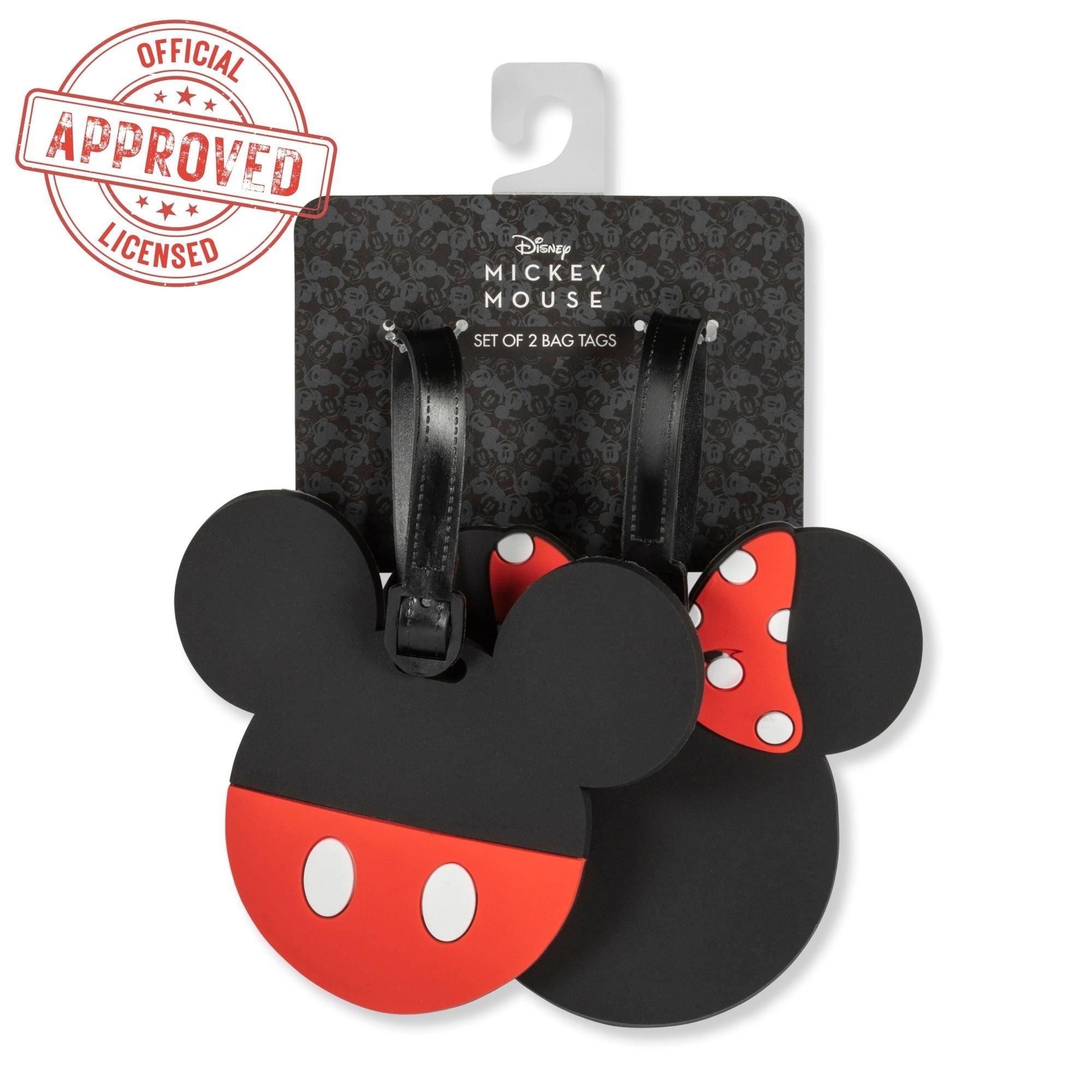 Black - Mickey Mouse - Mickey & Minnie Luggage Tags 2 Pack - 7