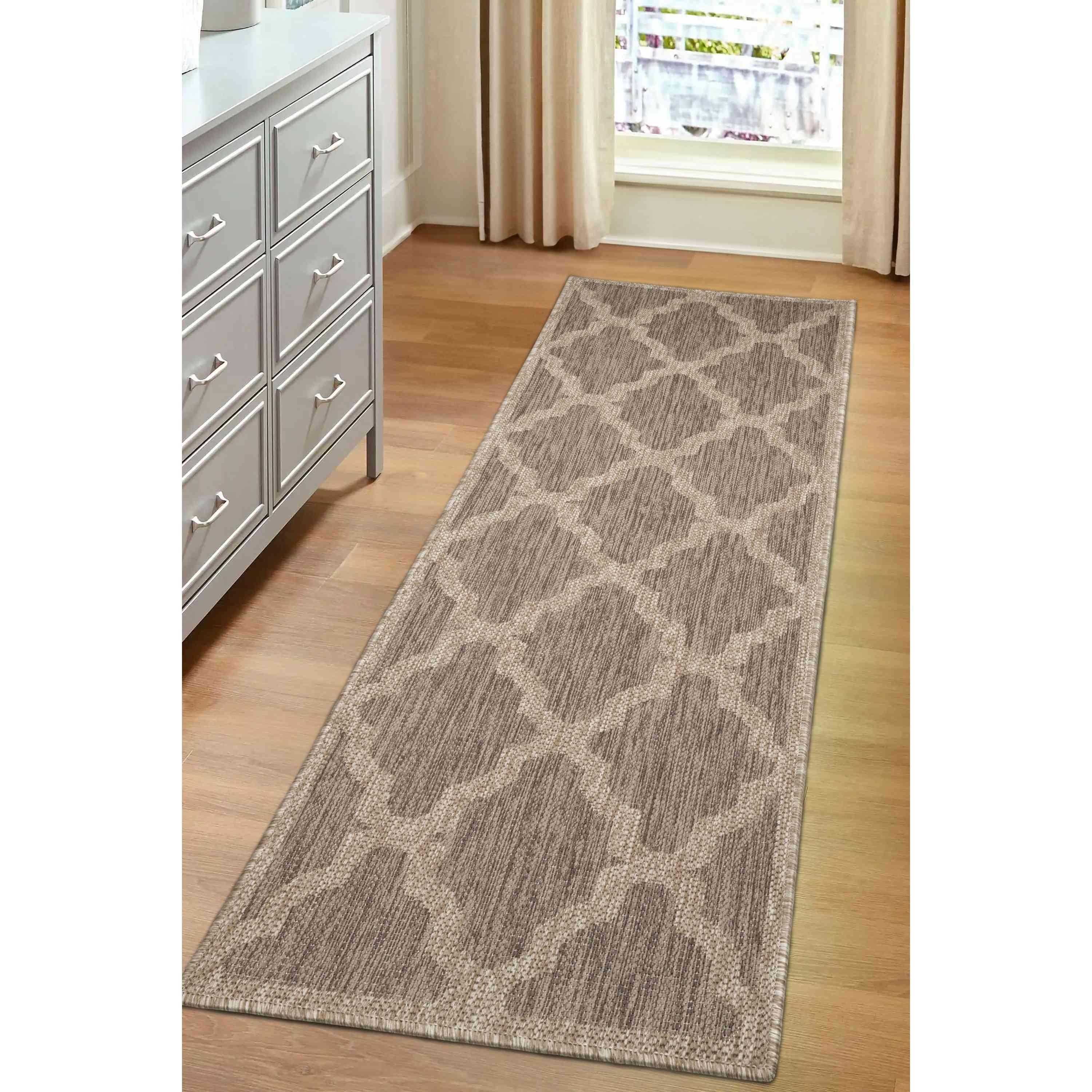 Latte - Homemaker - Trellis Gel Flatweave Rug Latte - 5