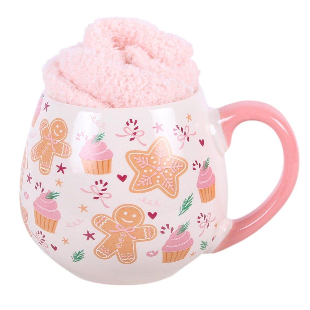 White - Something Different - Sugarplum Bakery Print Mug and Socks Set - 2