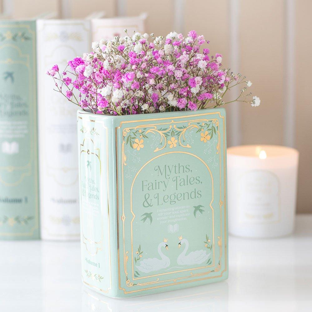 Something Different  Book Shaped Vase Green
