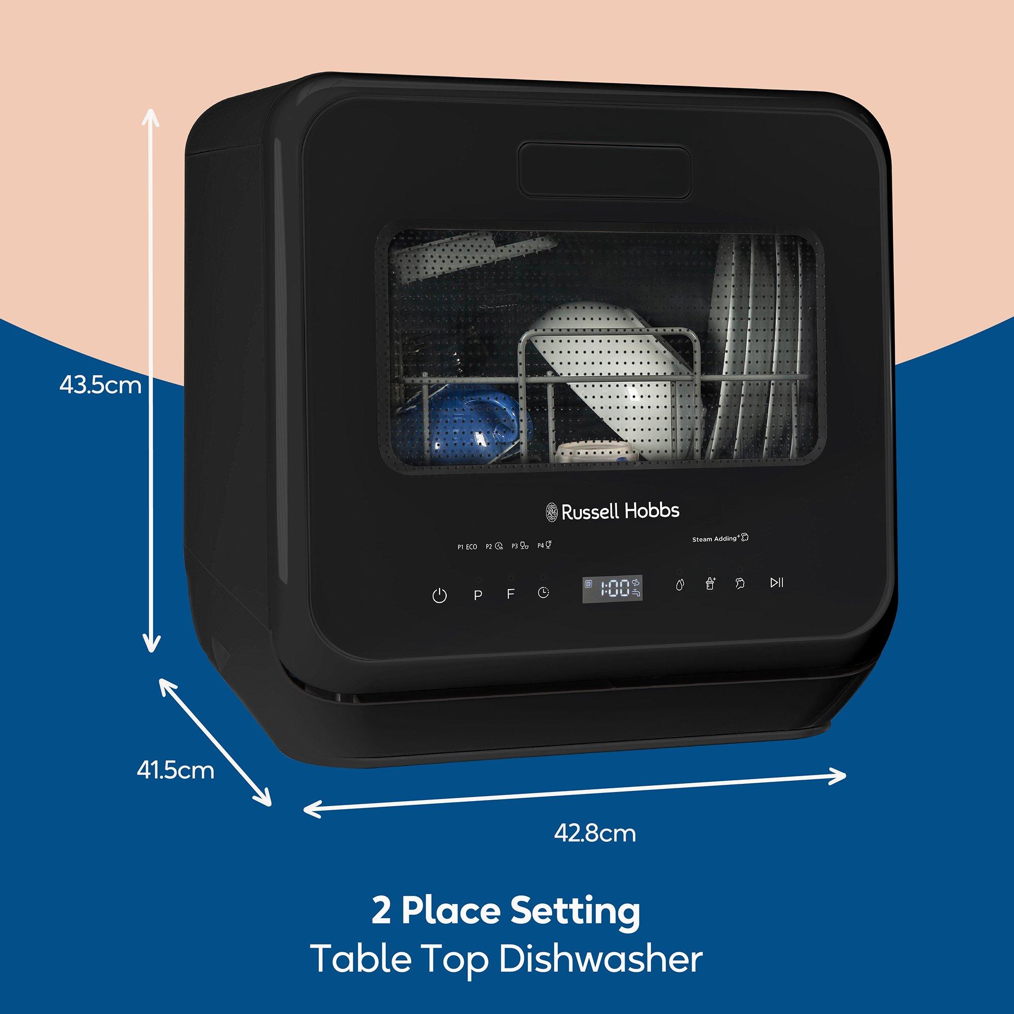 Black - Russell Hobbs - RH2TTDW0D1B 2 Place Setting Table Top Dishwasher - 2