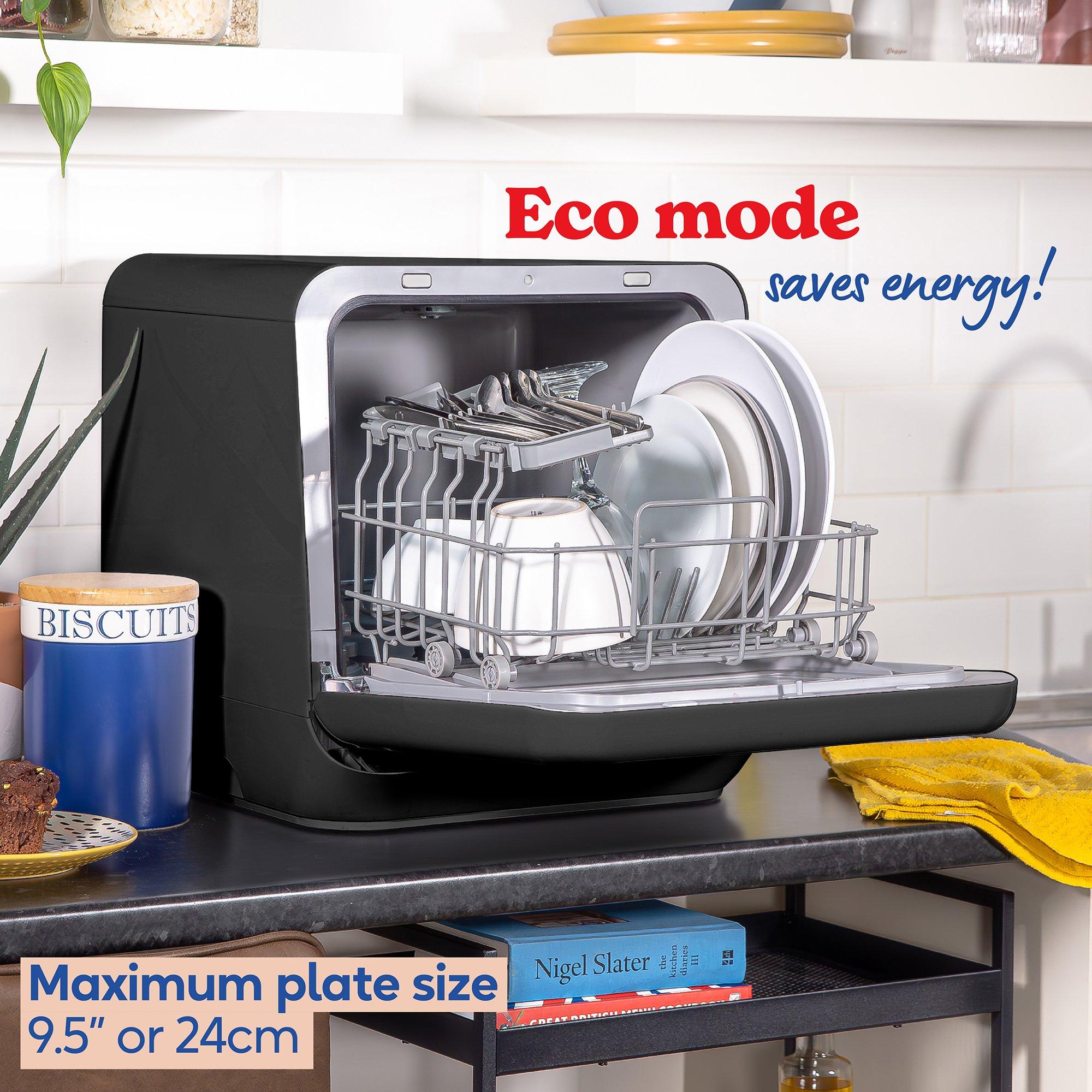 Black - Russell Hobbs - RH2TTDW0D1B 2 Place Setting Table Top Dishwasher - 4