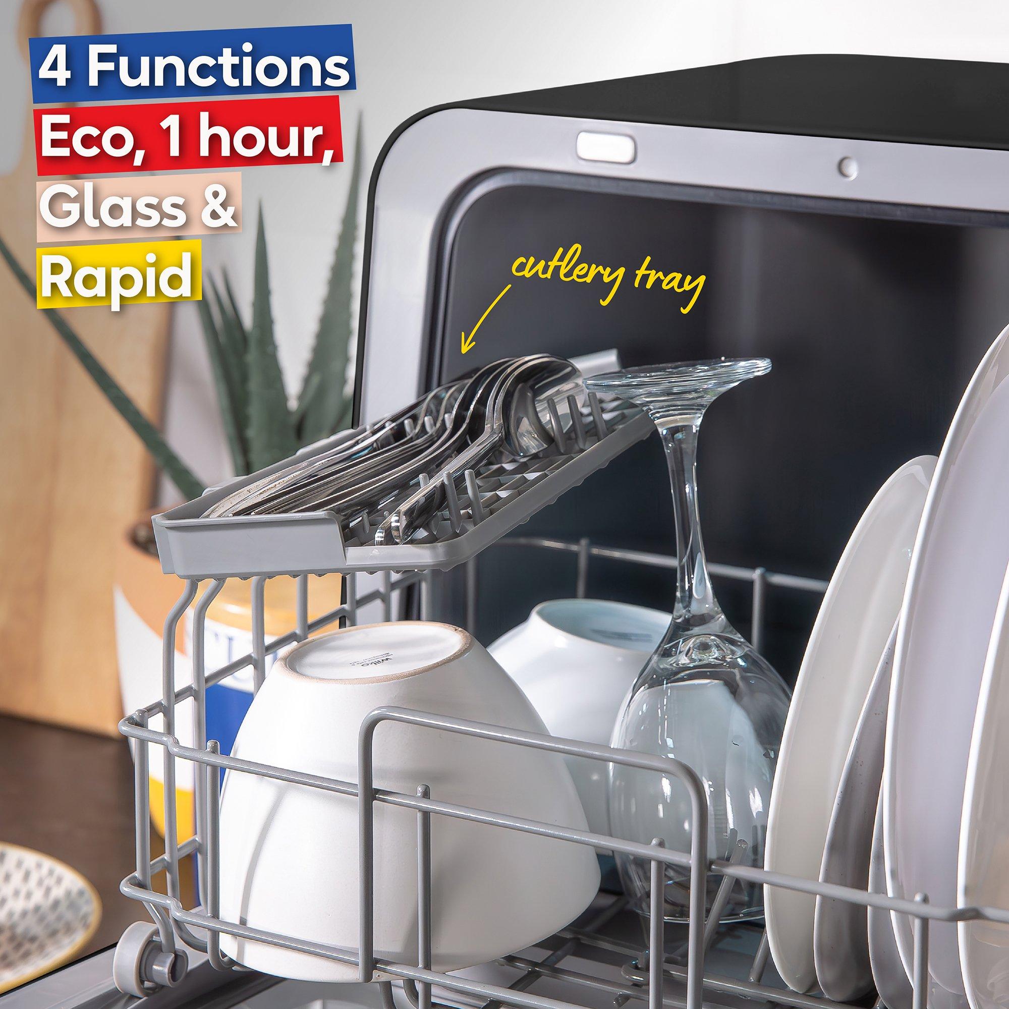 Black - Russell Hobbs - RH2TTDW0D1B 2 Place Setting Table Top Dishwasher - 5