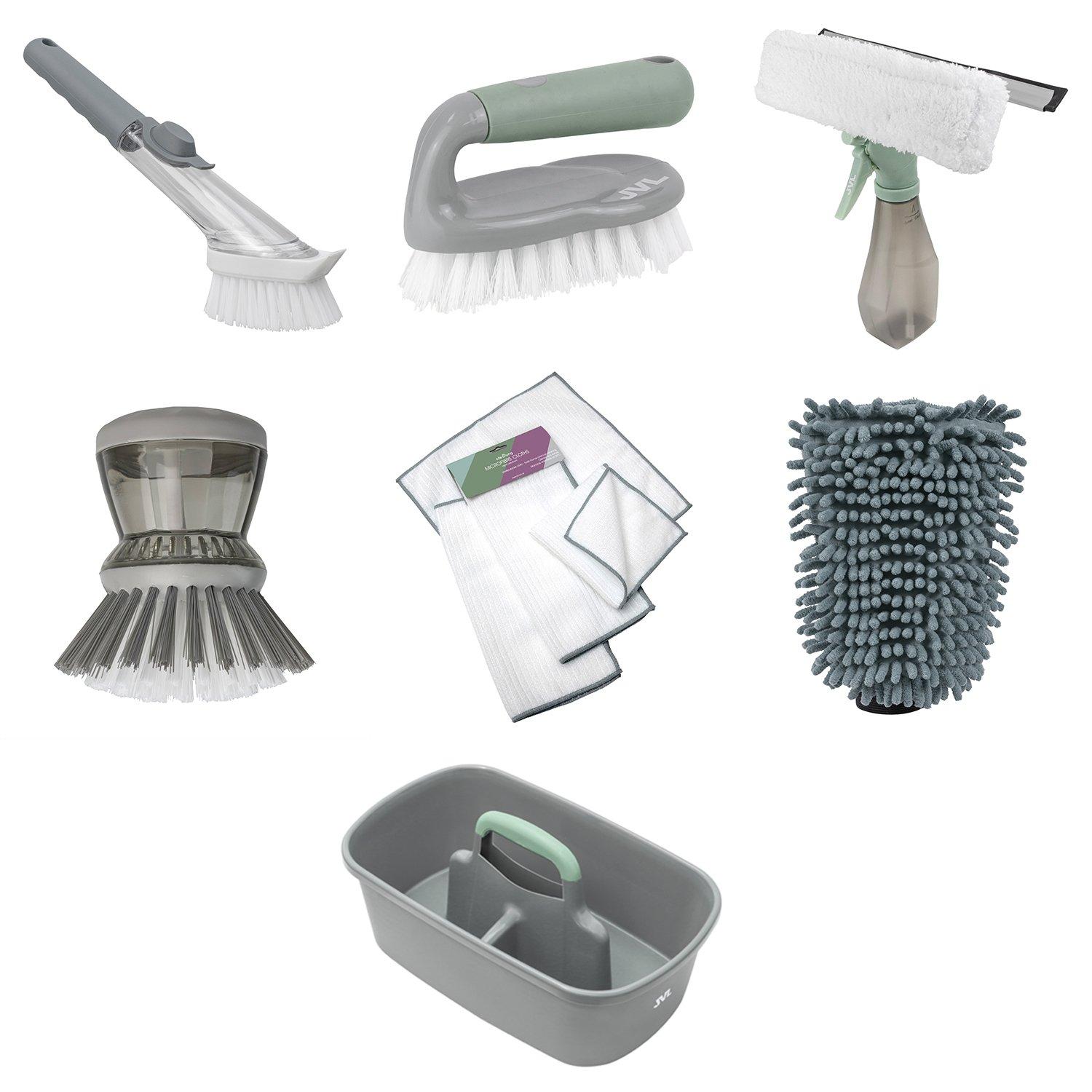 Grey - JVL - JVL Cleaning Kit with Caddy and Accessories - 1