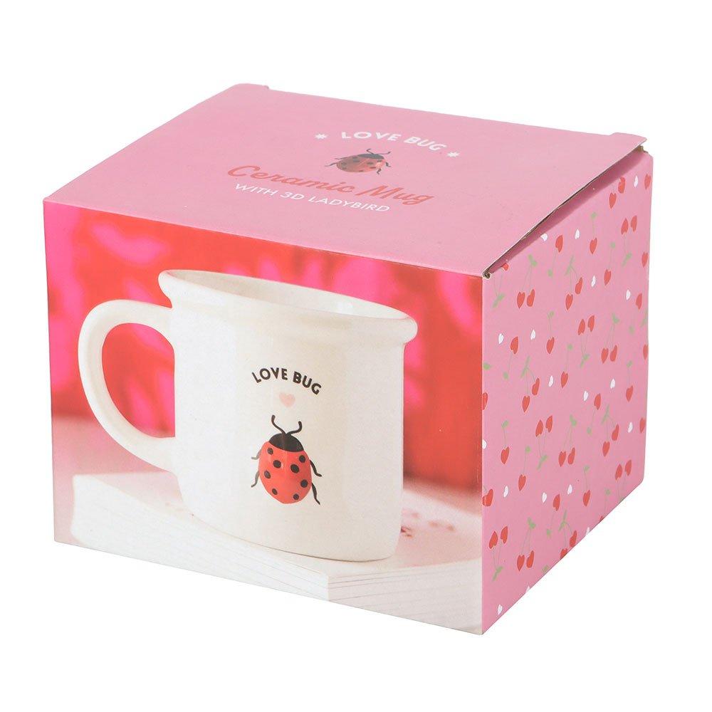 White - Something Different - Love Bug Mug with 3D Ladybird - 5