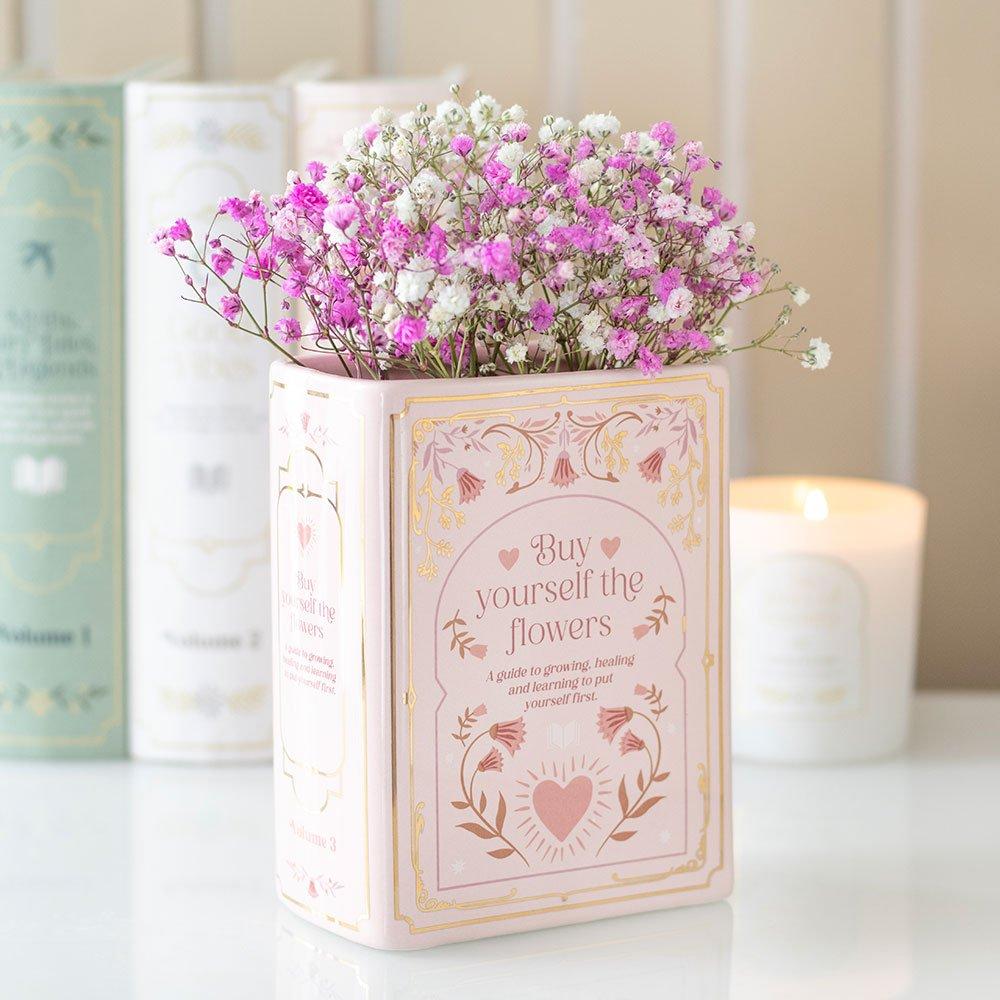 Something Different  Book Shaped Vase Pink