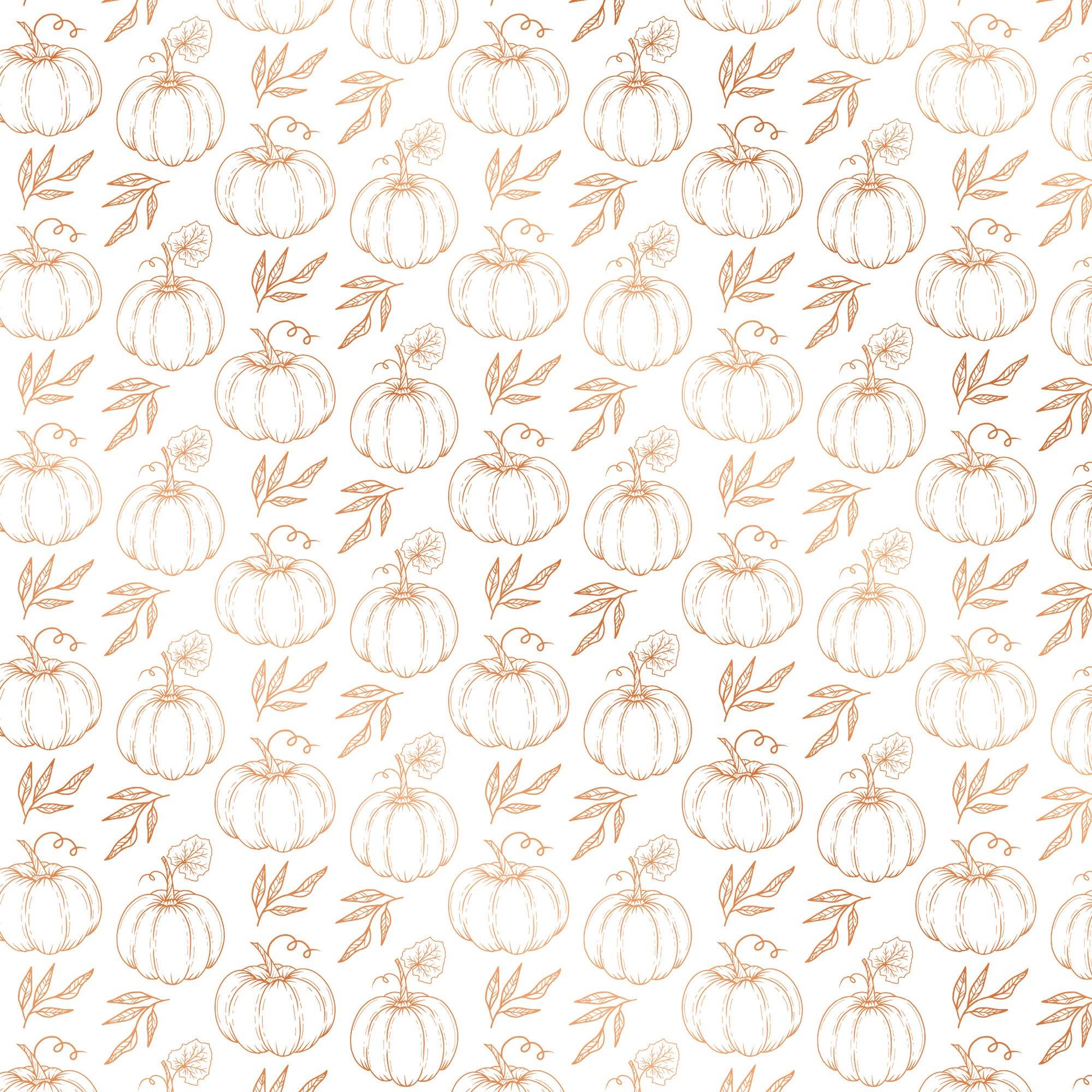 Multi - Crafters Companion - 8” x 8” Luxury Foiled Acetate Pack - Pumpkin Spice - 4