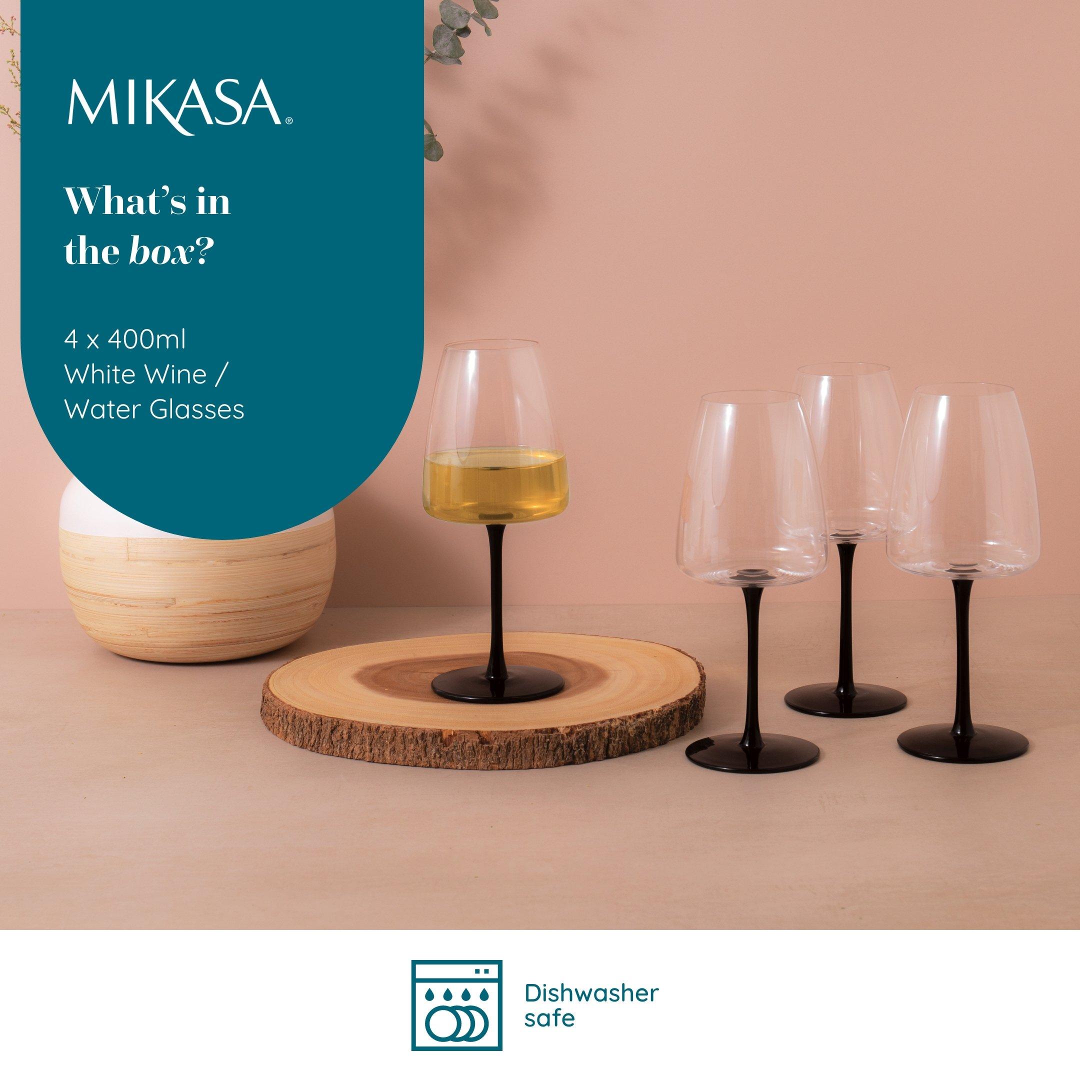 Clear - Mikasa - Mikasa Palermo Crystal White Wine Glasses - 5