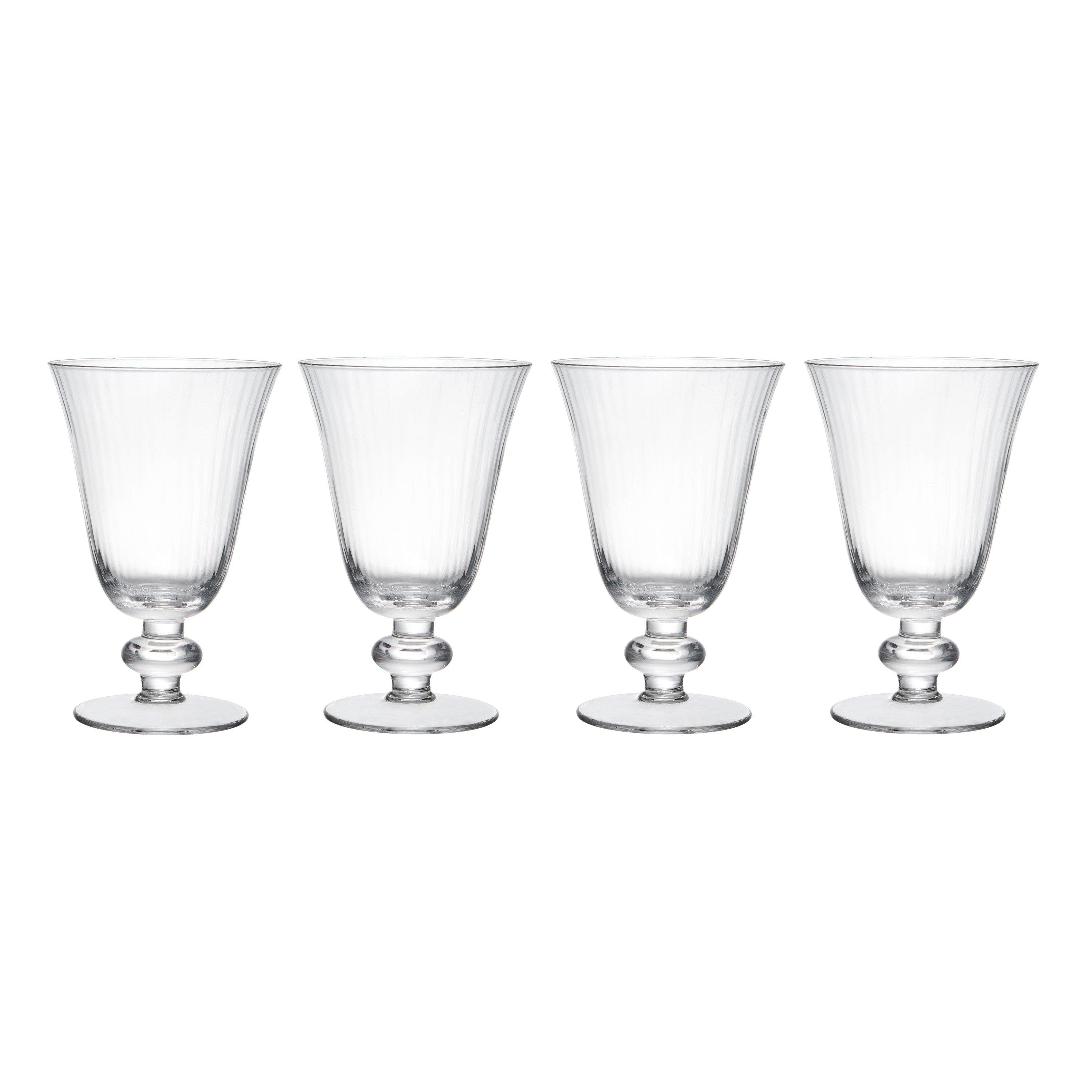 Clear - Mikasa - Mikasa Salerno Crystal Wine Glasses, Set of 4 - 1