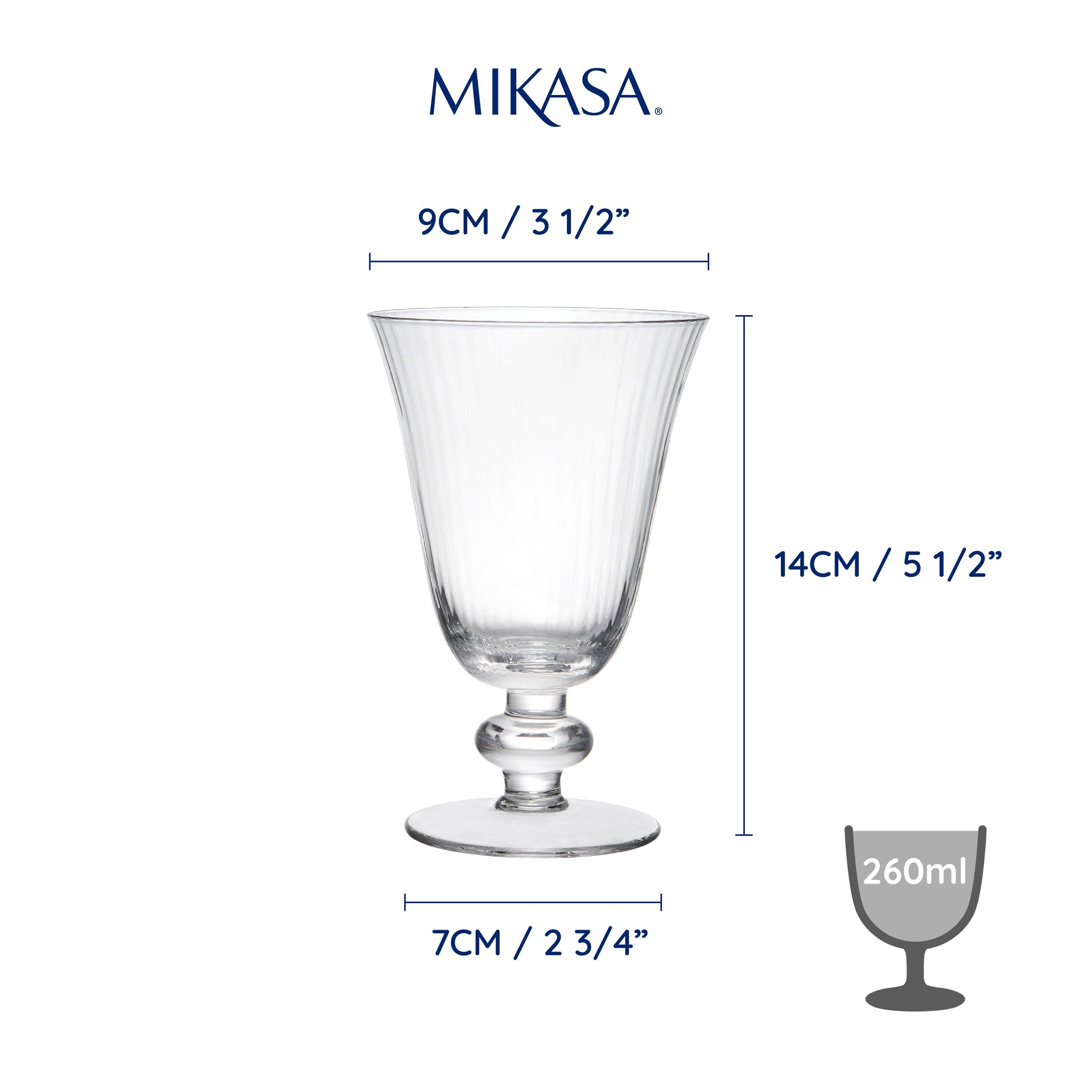 Clear - Mikasa - Mikasa Salerno Crystal Wine Glasses, Set of 4 - 6