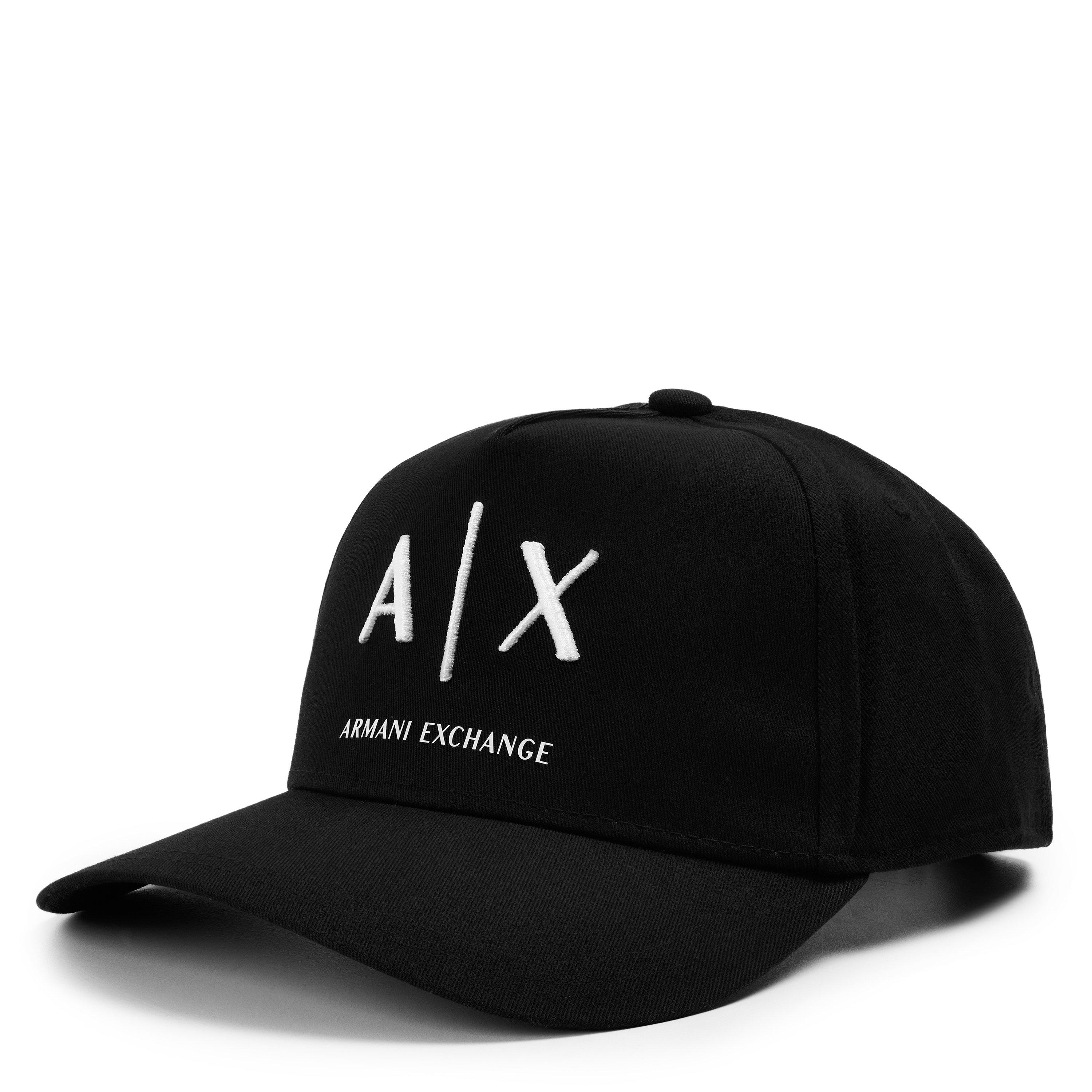 Armani Exchange Men's Baseball Hat - Black/Whte Logo - Mens