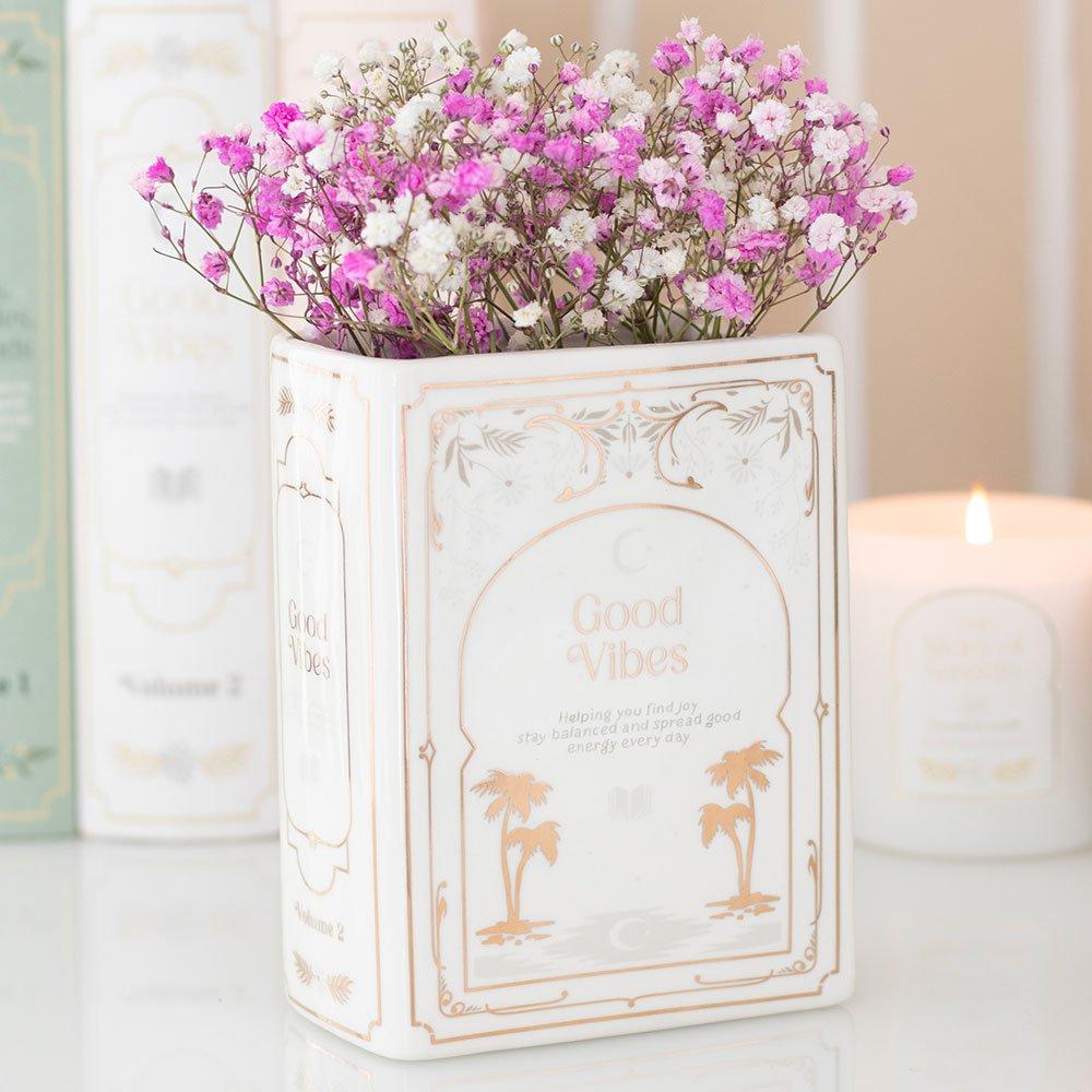 Something Different  Book Shaped Vase White