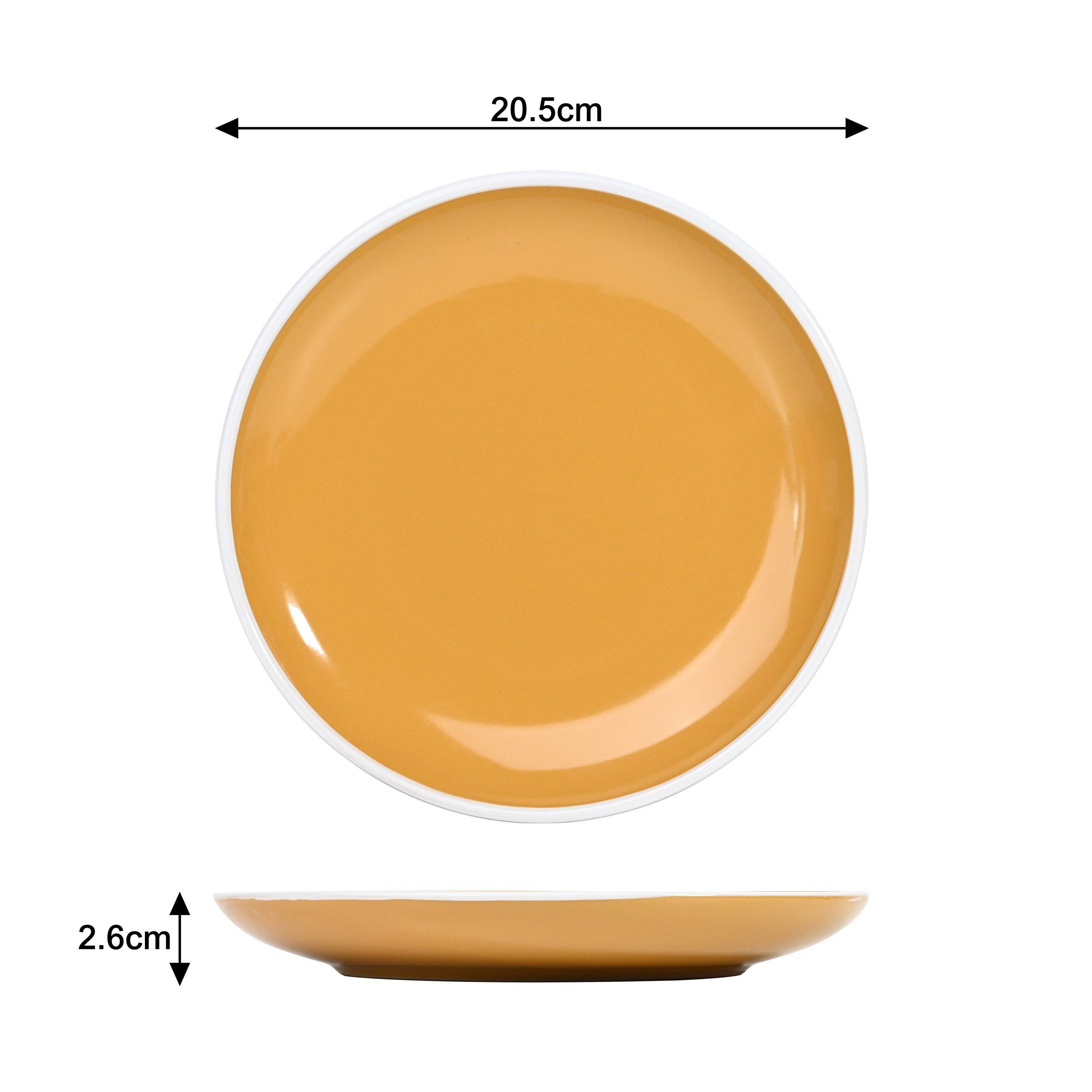 Yellow - Waterside - 12pc Saffron Yellow Dinner Set - 5