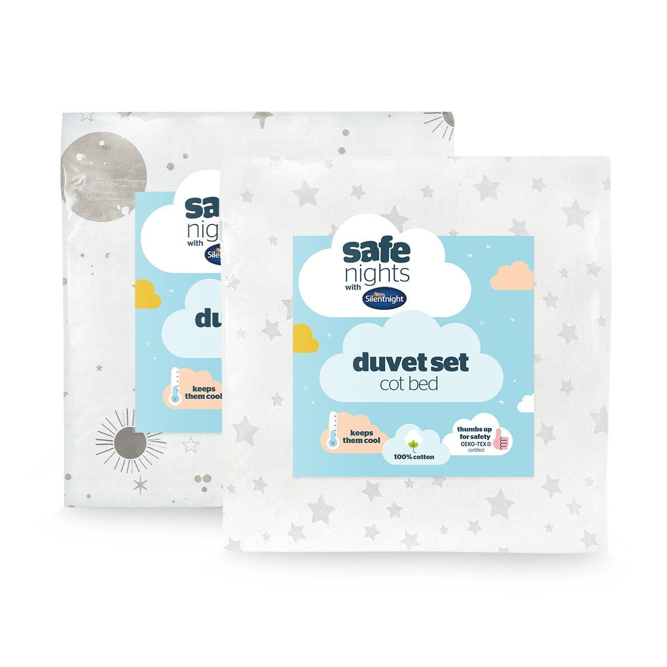 Celestial & Gre - Silentnight - Safe Nights Cot Bed Duvet Cover Set - 2 Pack - 1