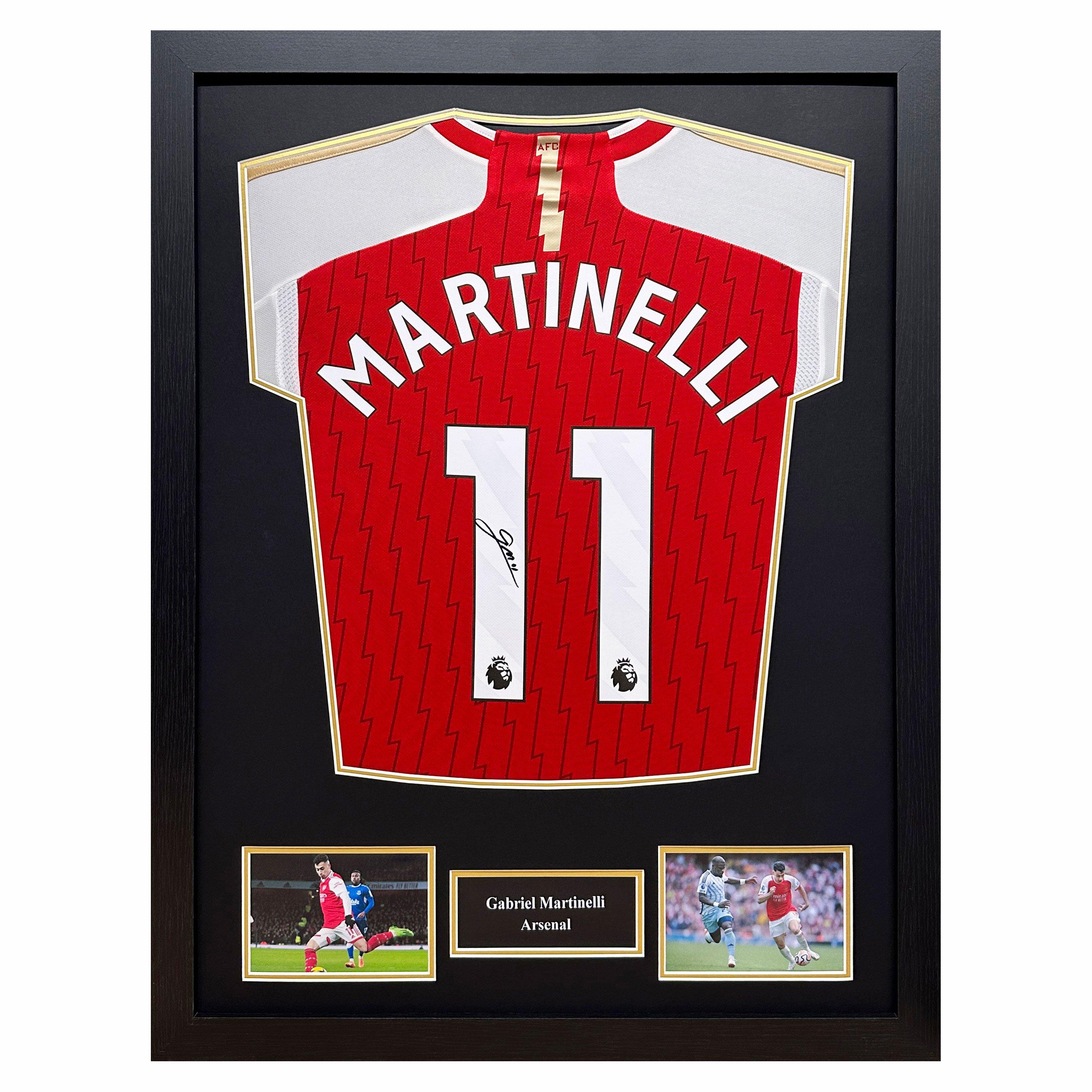 Red - AllStarSignings Ltd - Gabriel Martinelli signed and framed Arsenal shirt - 1