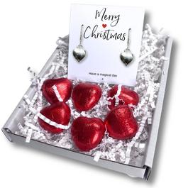 Aye Do Merry Christmas MiniGiftHamper Heart Earrings