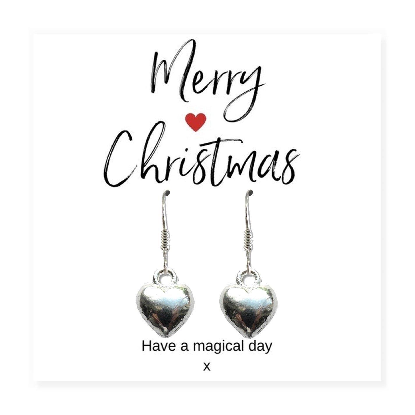 Silver - Aye Do Gifts - Merry Christmas MiniGiftHamper Heart Earrings - 2