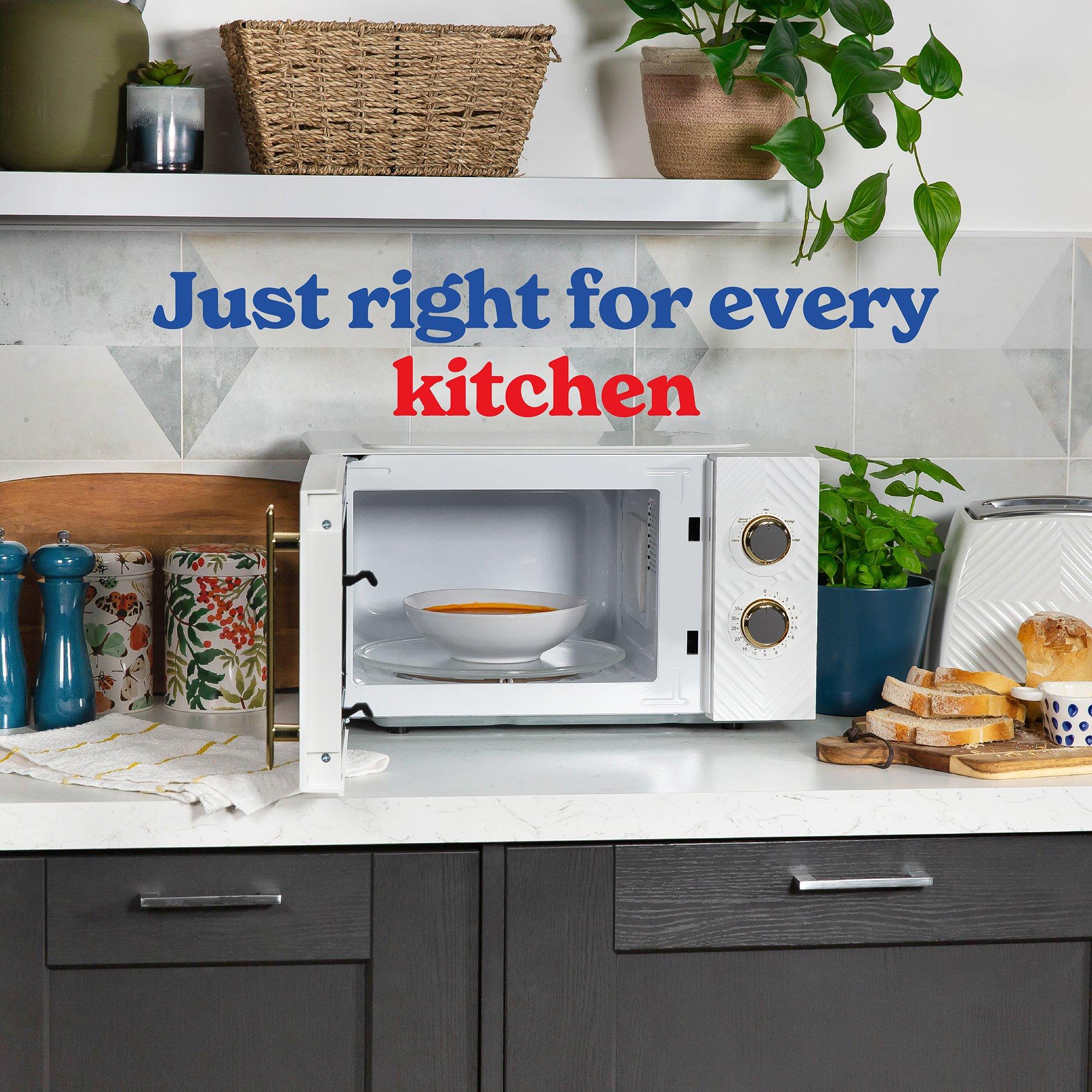 White - Russell Hobbs - RHMM723 17L Manual Groove Microwave - 6