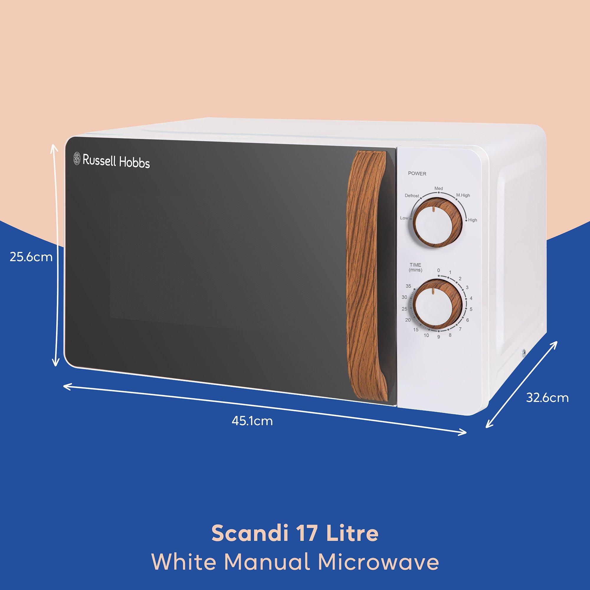 White - Russell Hobbs - Russell Hobbs RHMM713-N Scandi Compact Microwave - 2