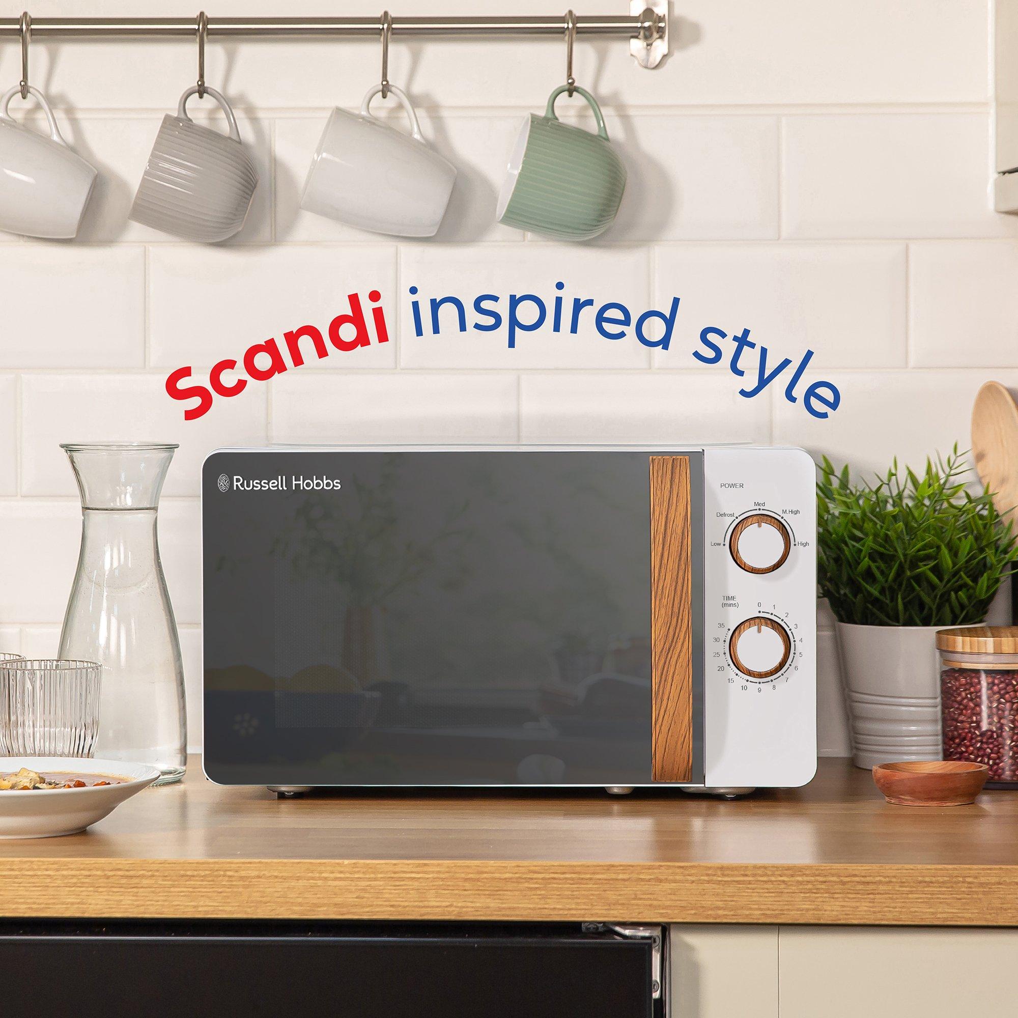 White - Russell Hobbs - Russell Hobbs RHMM713-N Scandi Compact Microwave - 3