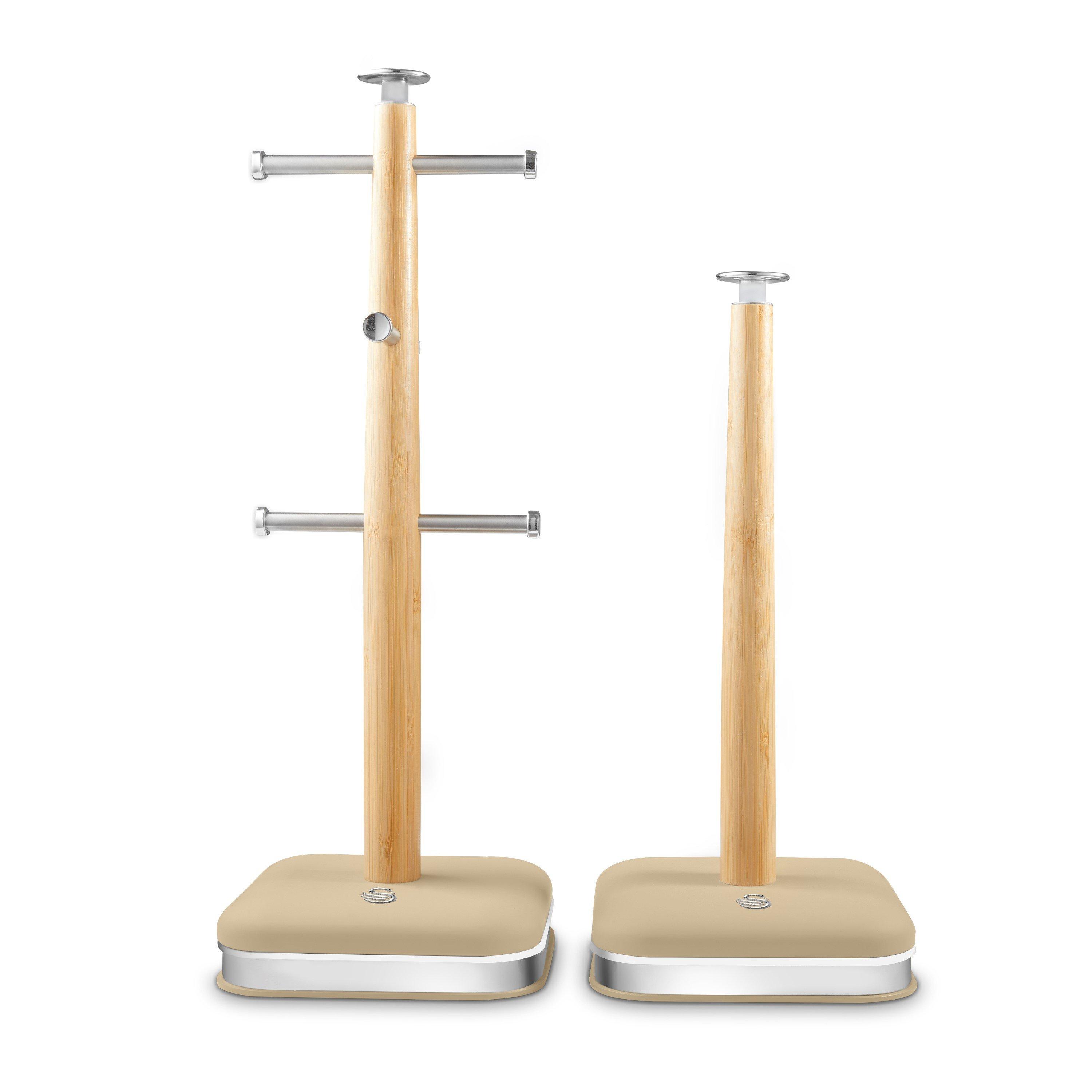 Swan  Towel Pole And Mug Tree Set - Oatmeal - Medium