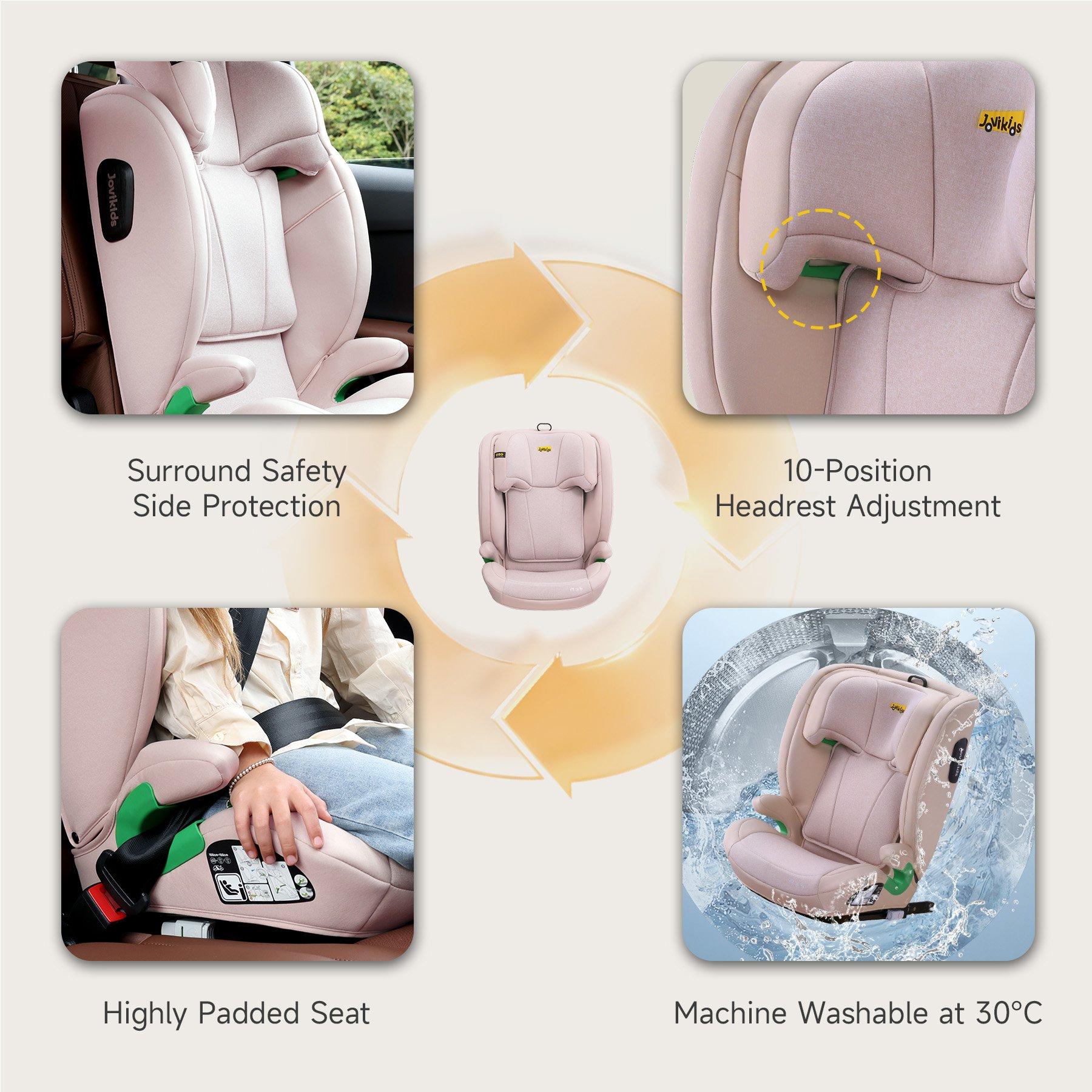 Rosewood - JoviKids - JoviKids Leon Booster Car Seat - Rosewood - 9