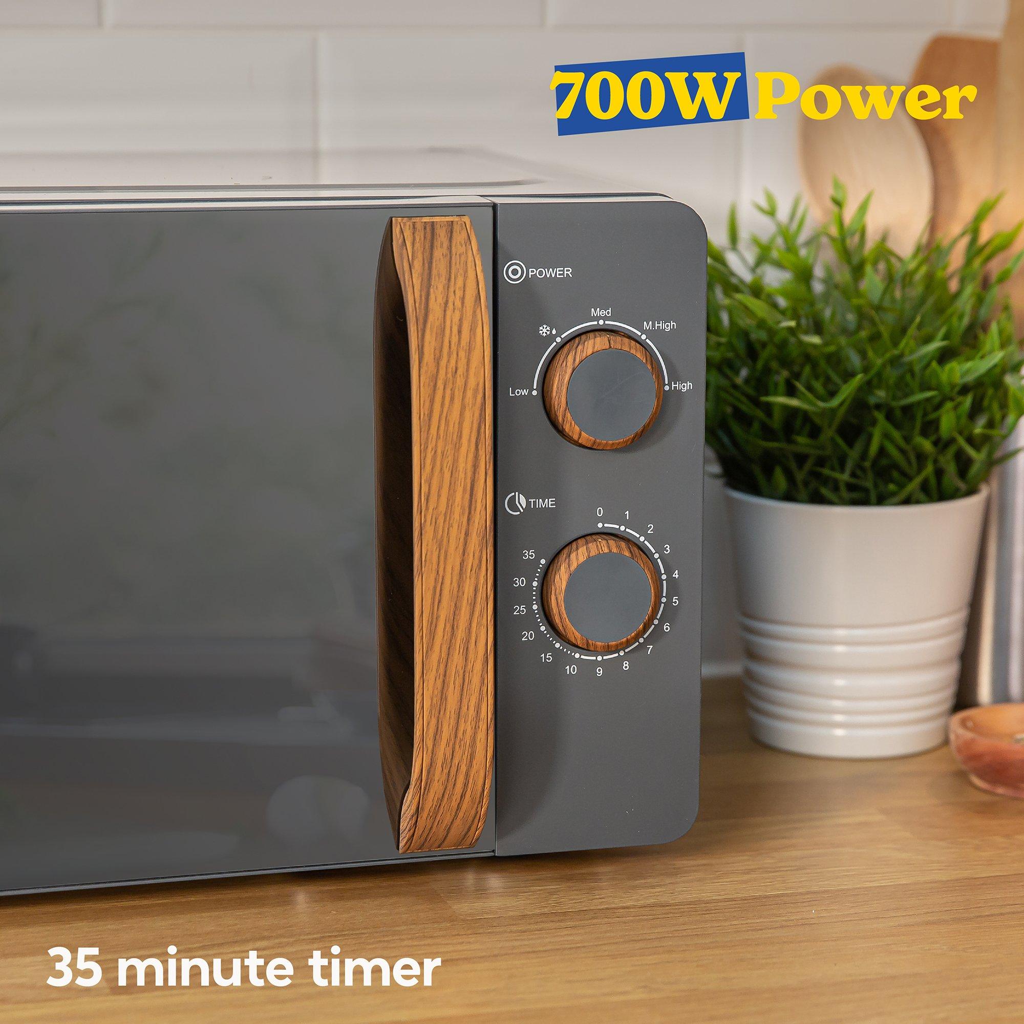 Grey - Russell Hobbs - Russell Hobbs RHMM713G-N Compact Manual Microwave - 3