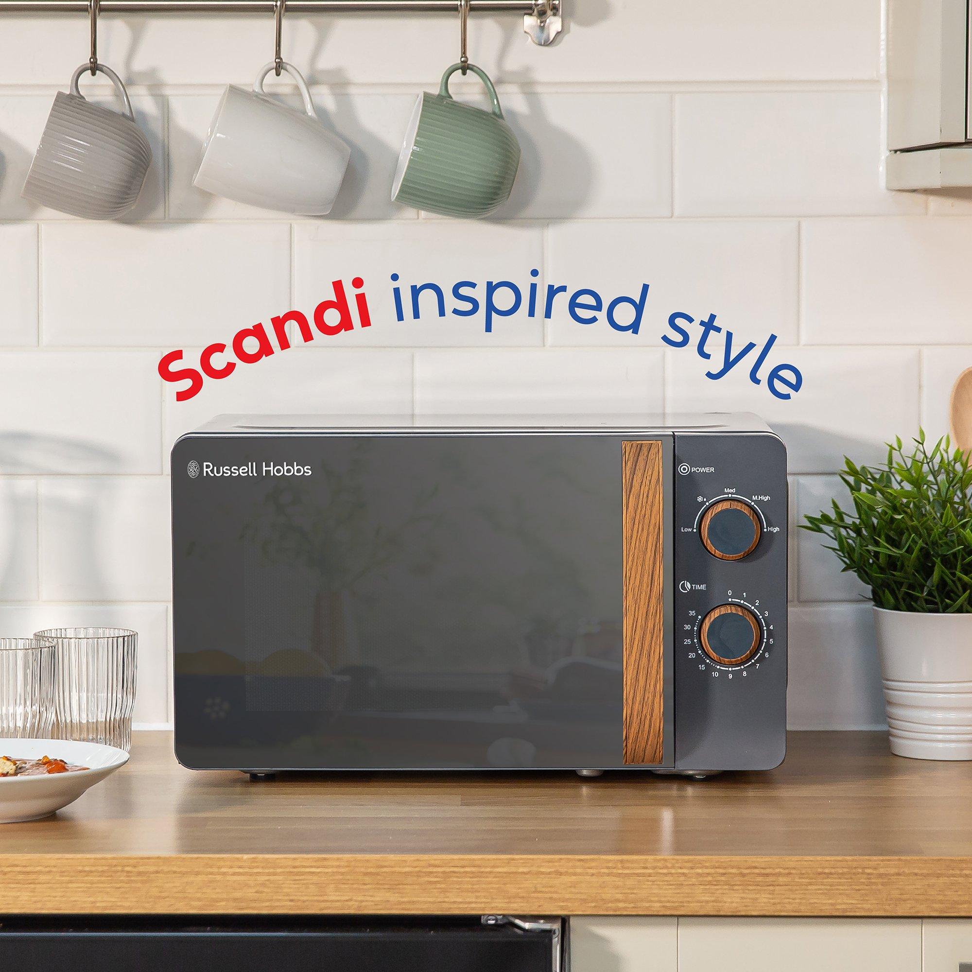 Grey - Russell Hobbs - Russell Hobbs RHMM713G-N Compact Manual Microwave - 4
