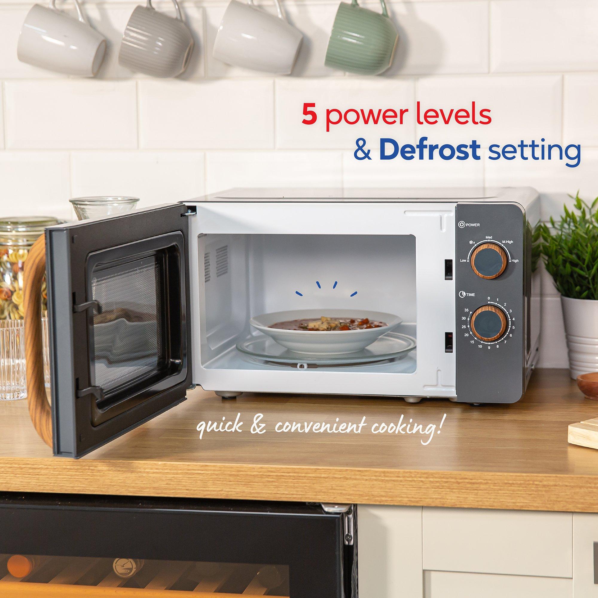 Grey - Russell Hobbs - Russell Hobbs RHMM713G-N Compact Manual Microwave - 6