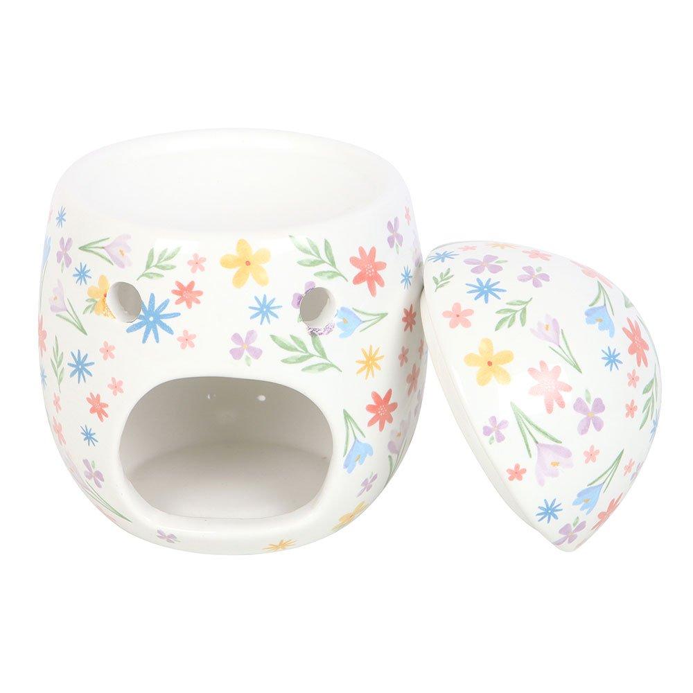 Multi - Something Different - Spring Floral Print Egg Oil Burner and Wax Warmer - 4
