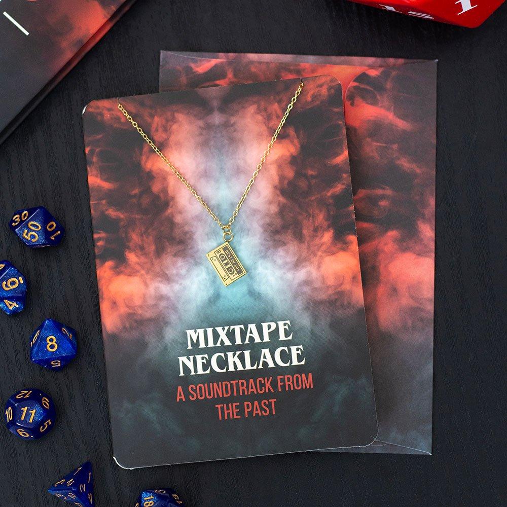 Something Different  Mixtape Necklace On Greeting Card - Gold