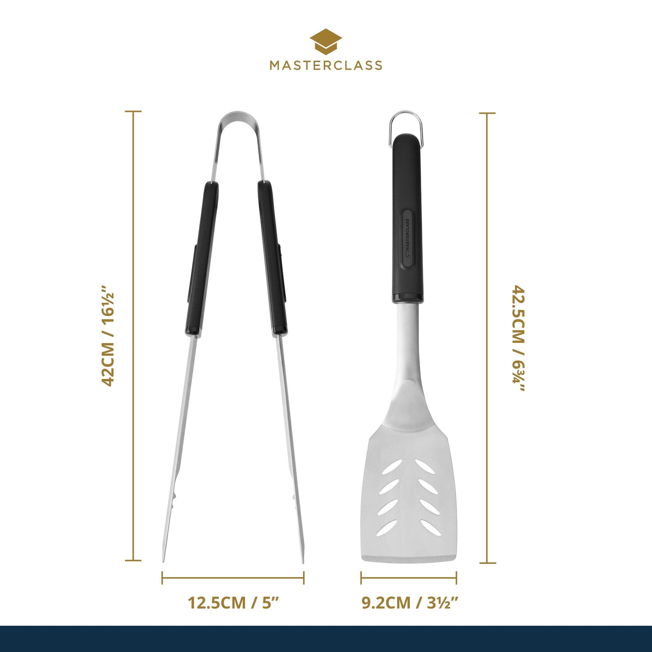 Silver - MasterClass - MasterClass Barbecue Tongs & Turner - 6