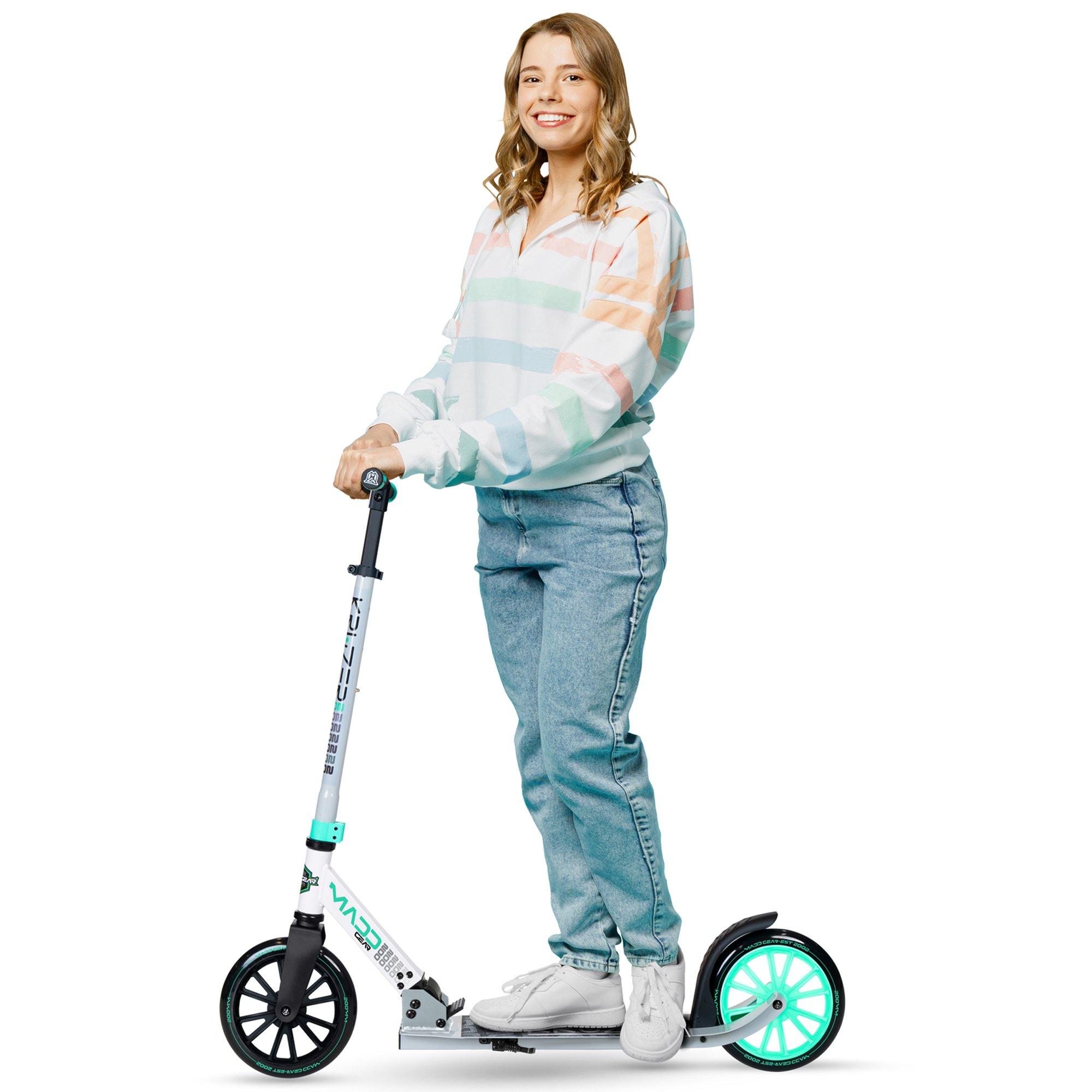 Grey/Teal - Madd Gear - MADD GEAR KRUZER V2-200 BIG WHEEL COMMUTER SCOOTER - 6