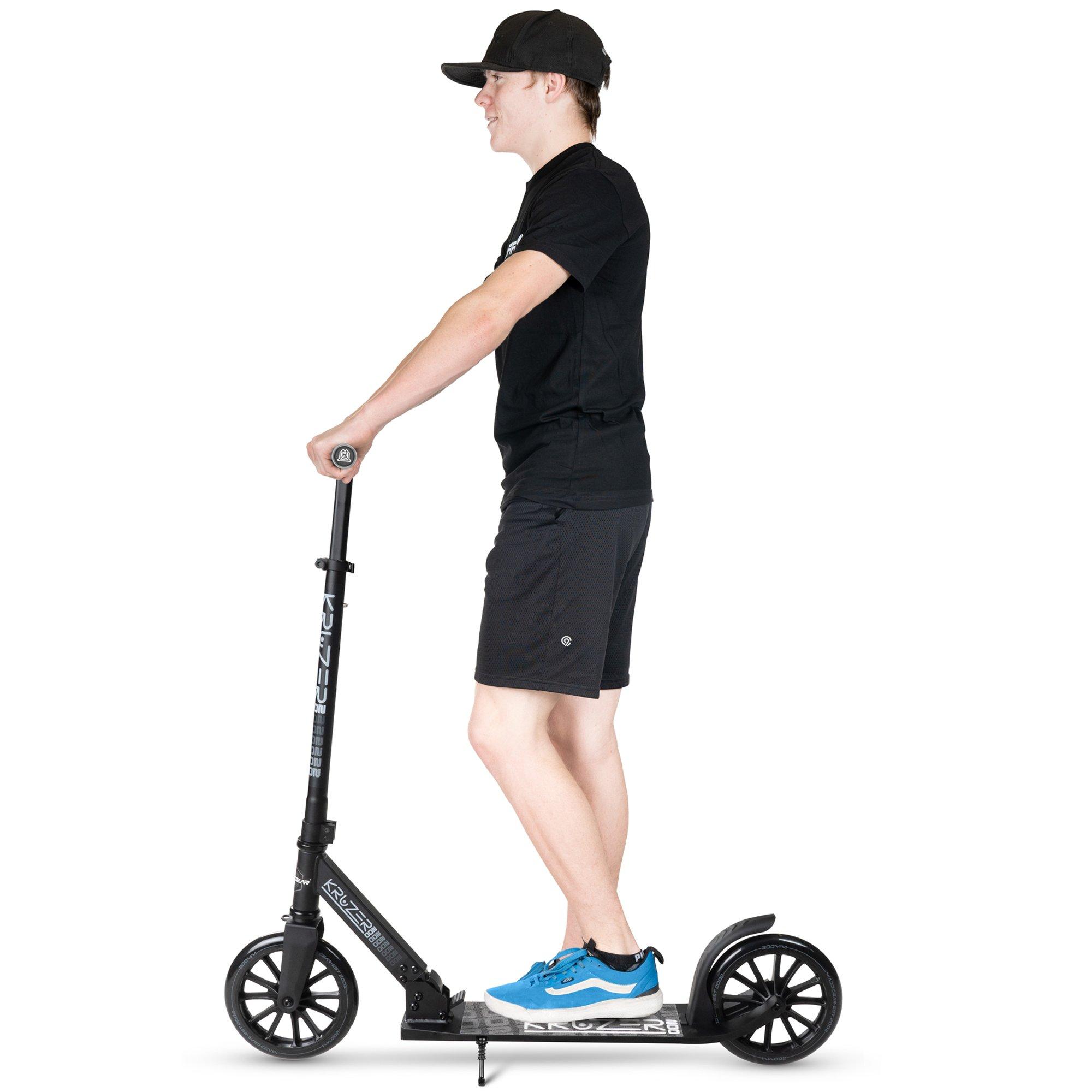Black/Black - Madd Gear - MADD GEAR KRUZER V2-200 BIG WHEEL COMMUTER SCOOTER - 6