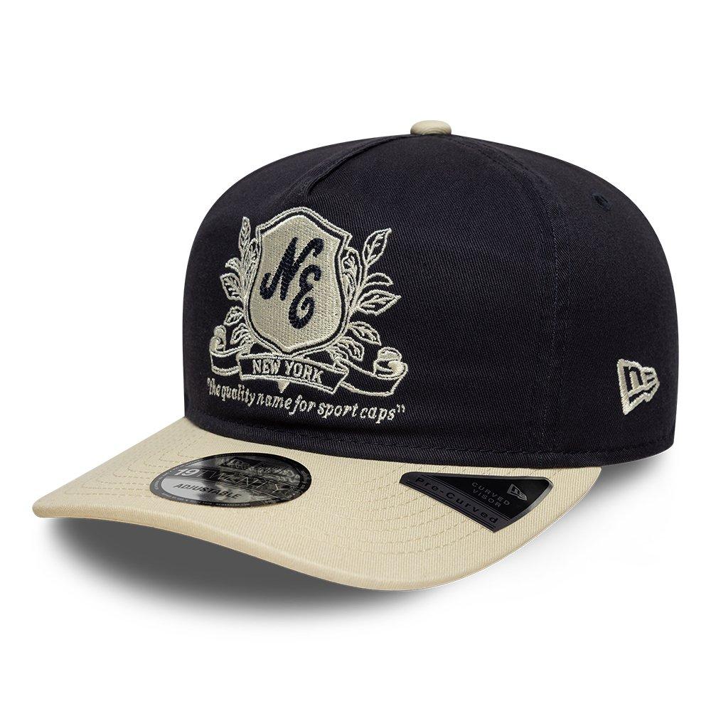 NE Navy/Cream - New Era - 19TWENTY Washed Graphic Cap - 1