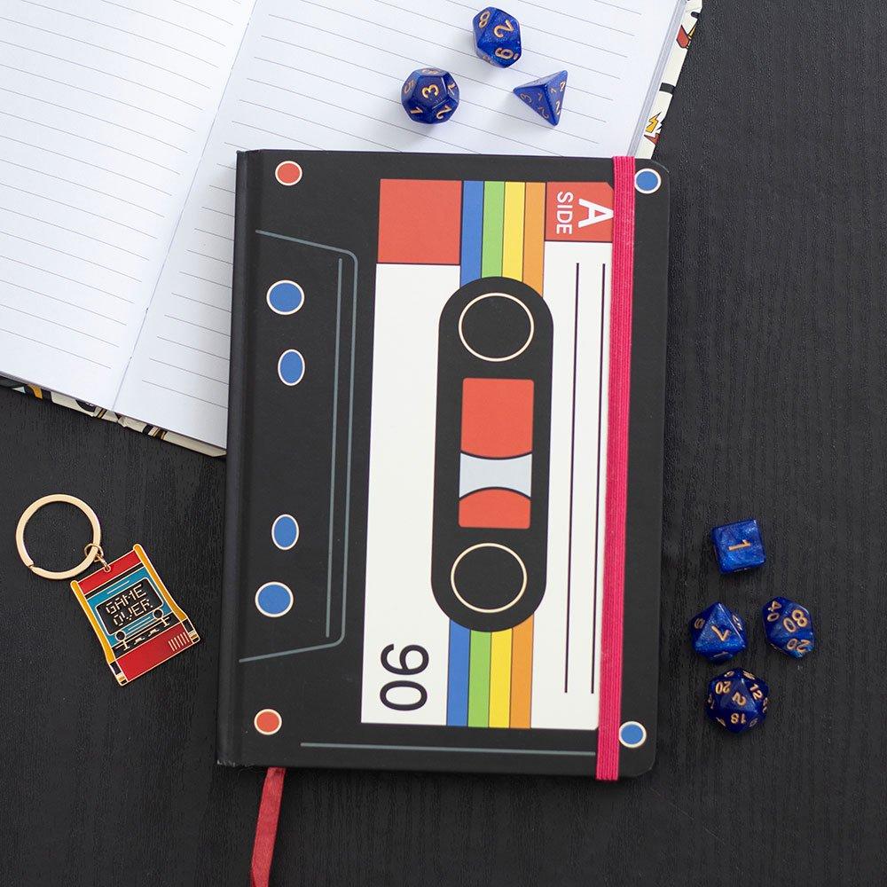 Something Different  Retro Cassette Tape A5 Notebook - Black