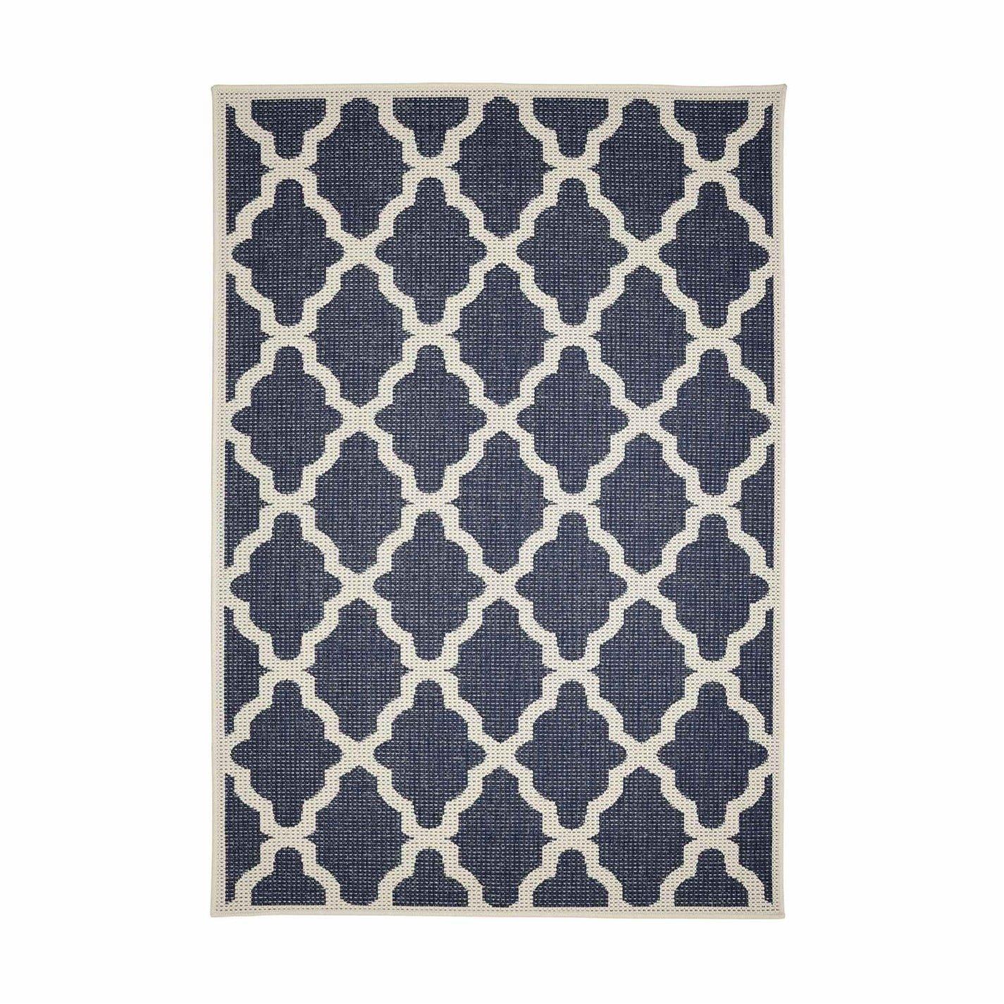 Navy - Homemaker - Trellis Gel Flatweave Rug Navy - 2