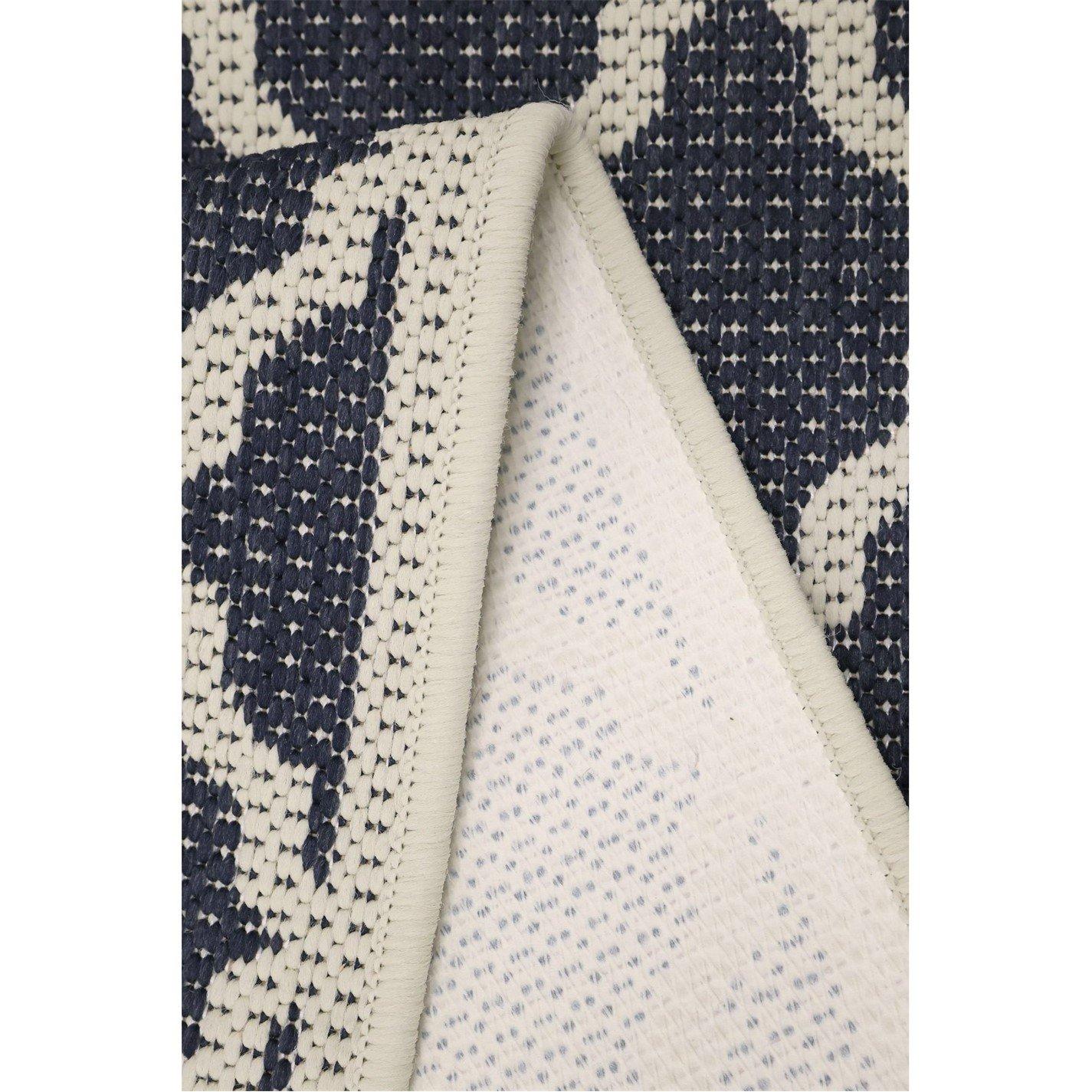 Navy - Homemaker - Trellis Gel Flatweave Rug Navy - 4