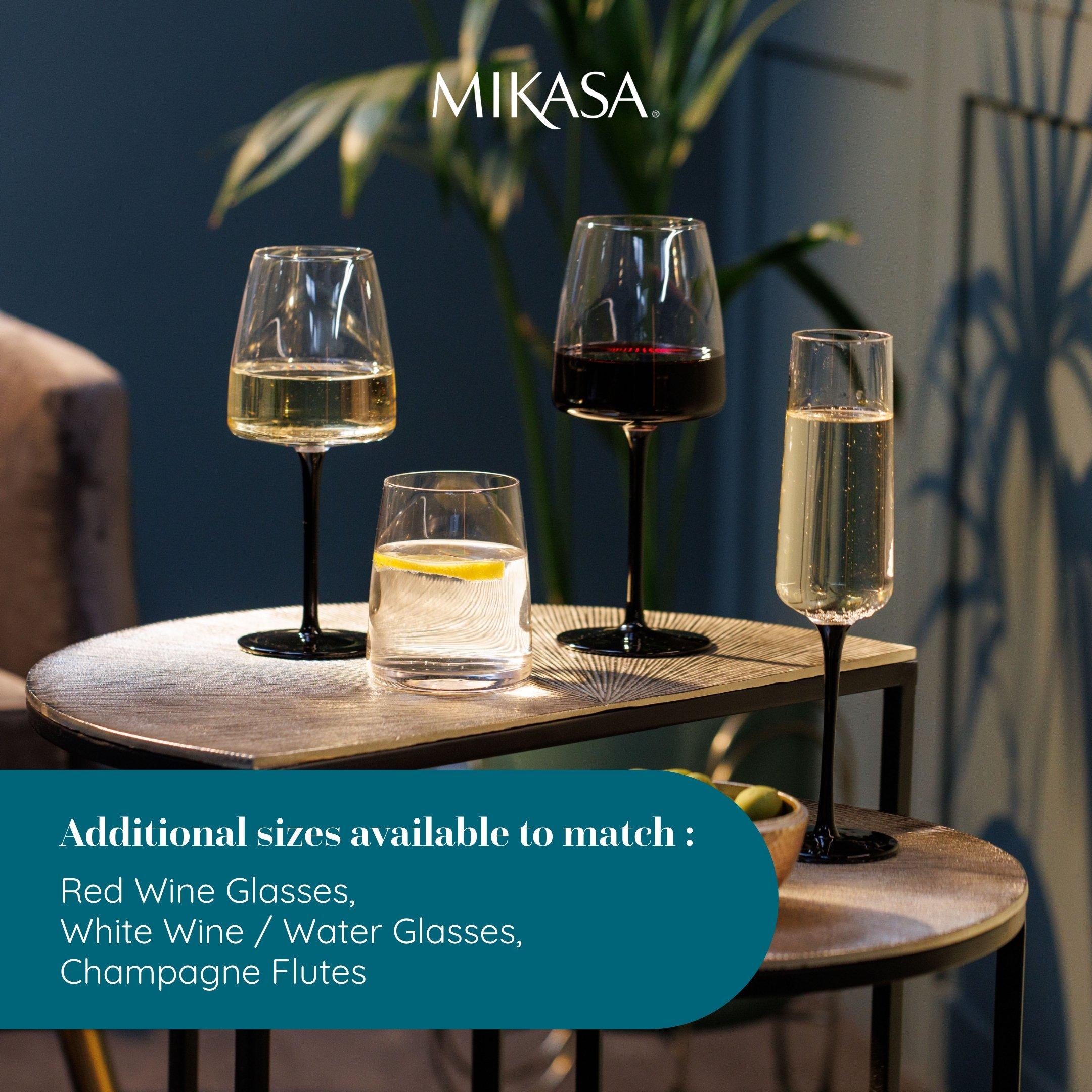 Clear - Mikasa - Mikasa Palermo Crystal Stemless Wine Glasses - 3