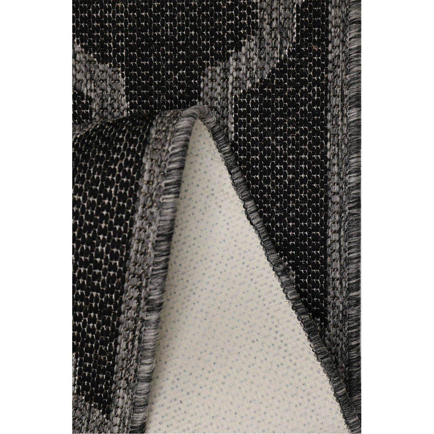 Black - Homemaker - Trellis Gel Flatweave Rug Black - 4