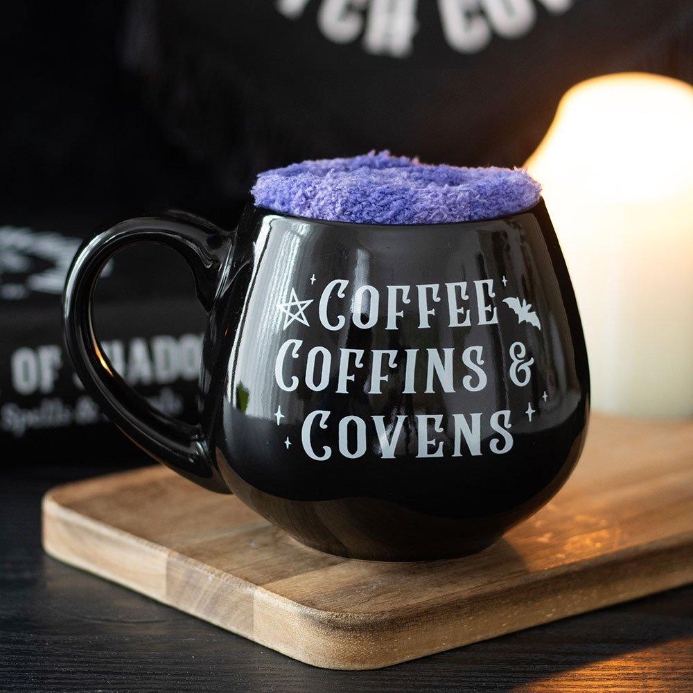 Black - Something Different - Coffee Coffins & Covens Mug and Socks Set - 1