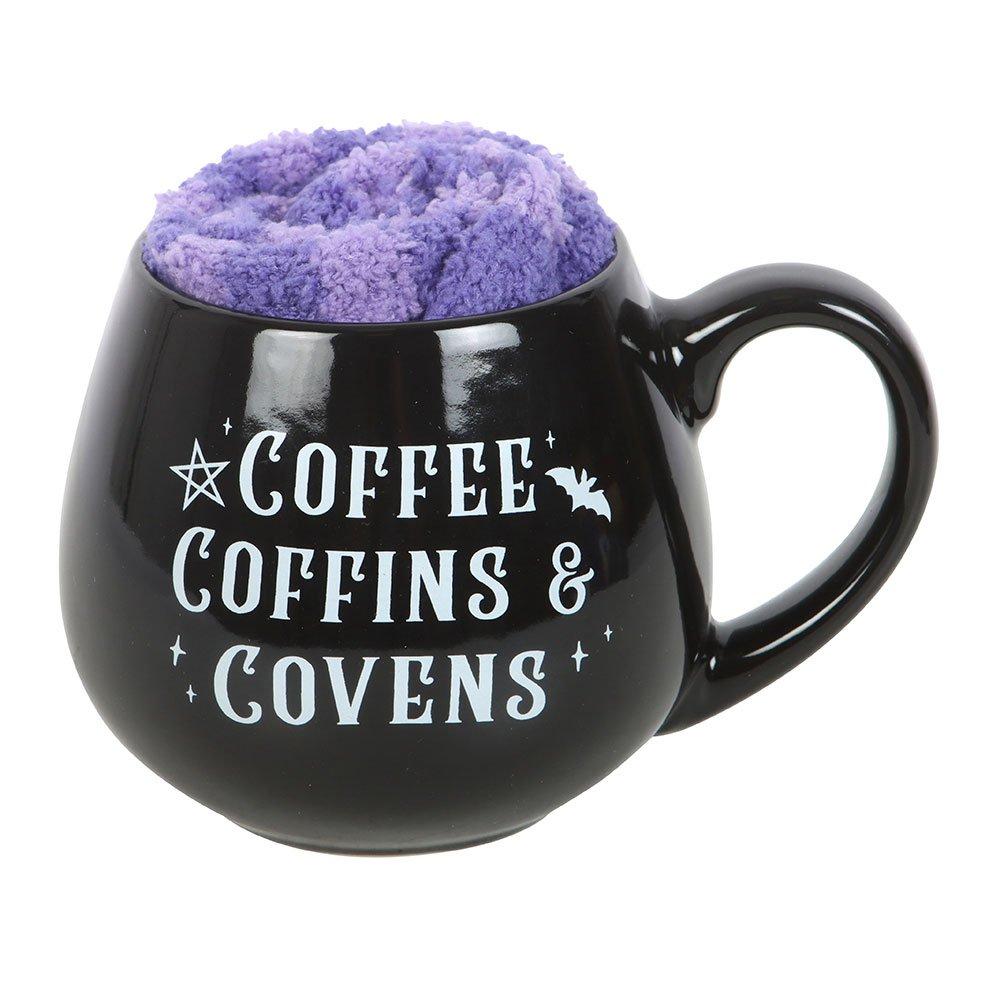 Black - Something Different - Coffee Coffins & Covens Mug and Socks Set - 4