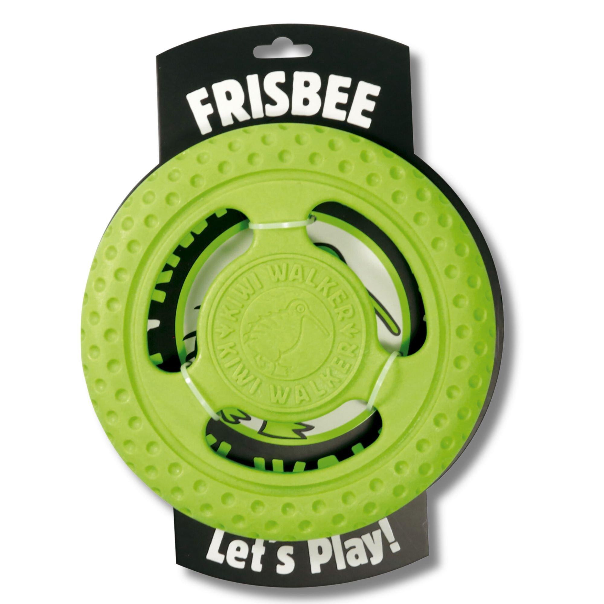 KIWI WALKER Lets Play Green Frisbee Dog Toy - 22 cm Diameter - Thermoplastic Rubber (TPR) - Image 3