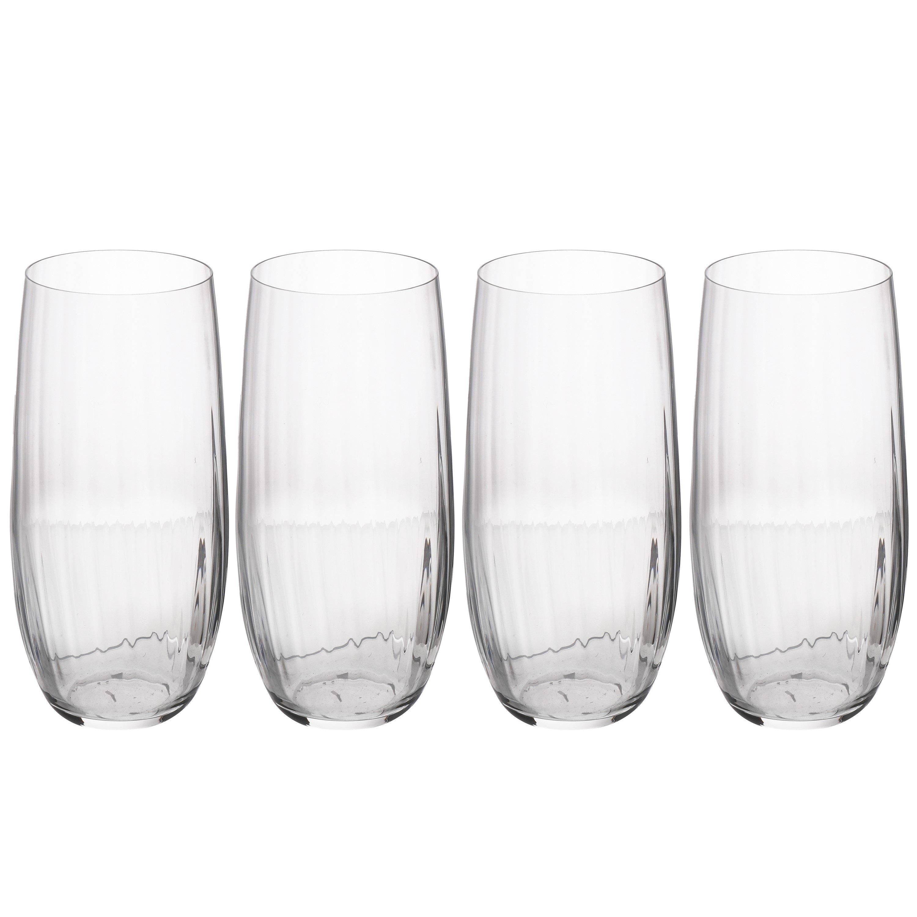 Mikasa  Treviso Crystal Highball Glasses, Set Of 4 - Clear - 400ml