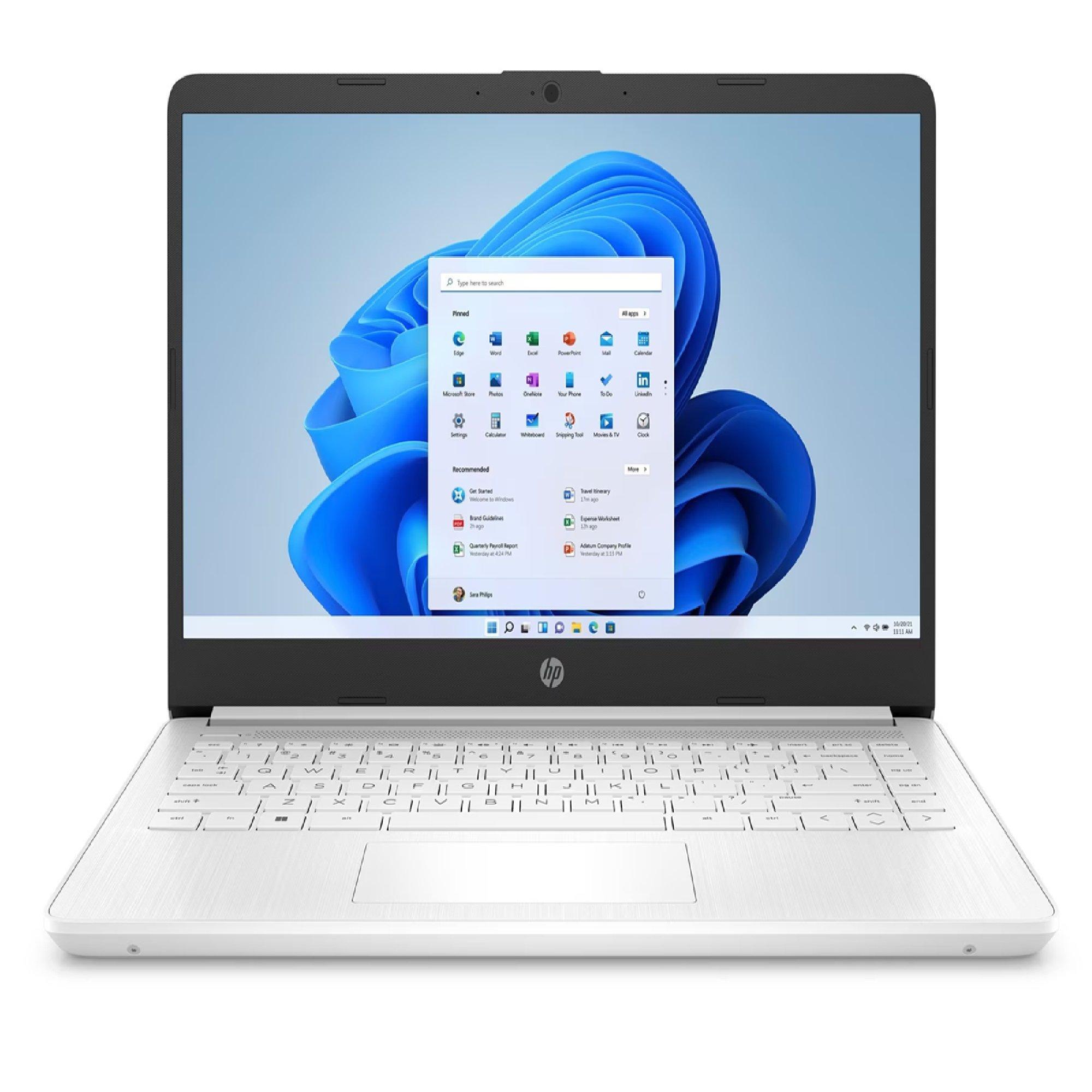 White - HP - HP 14 4GB 128GB Win 11 Office 365 - HP Bundle - 2