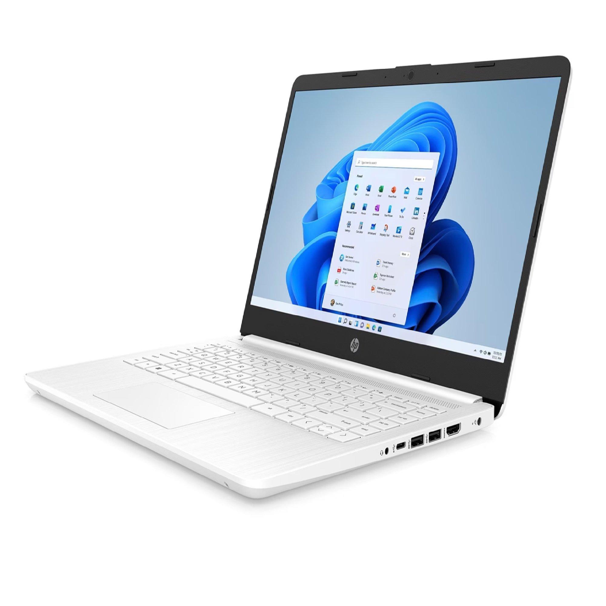 White - HP - HP 14 4GB 128GB Win 11 Office 365 - HP Bundle - 4