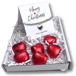 Aye Do Merry Xmas Mini Gift Hamper Silver Heart Bracelet