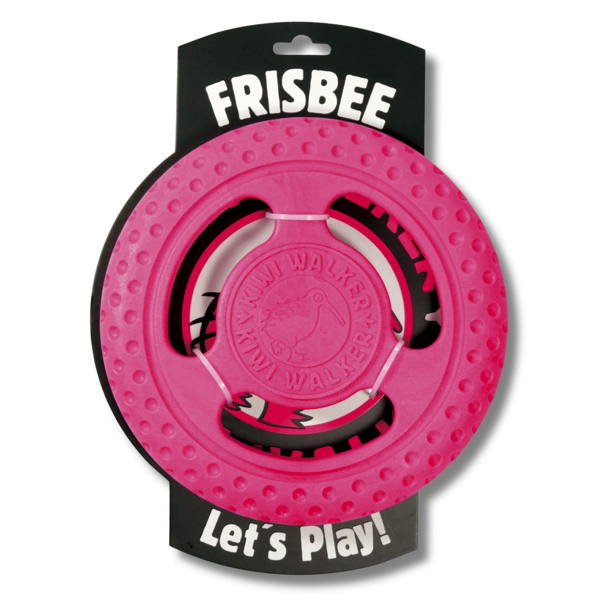 Kiwi Walker Lets Play Pink Frisbee Dog Toy - 22 cm Diameter - Thermoplastic Rubber (TPR) - Image 3